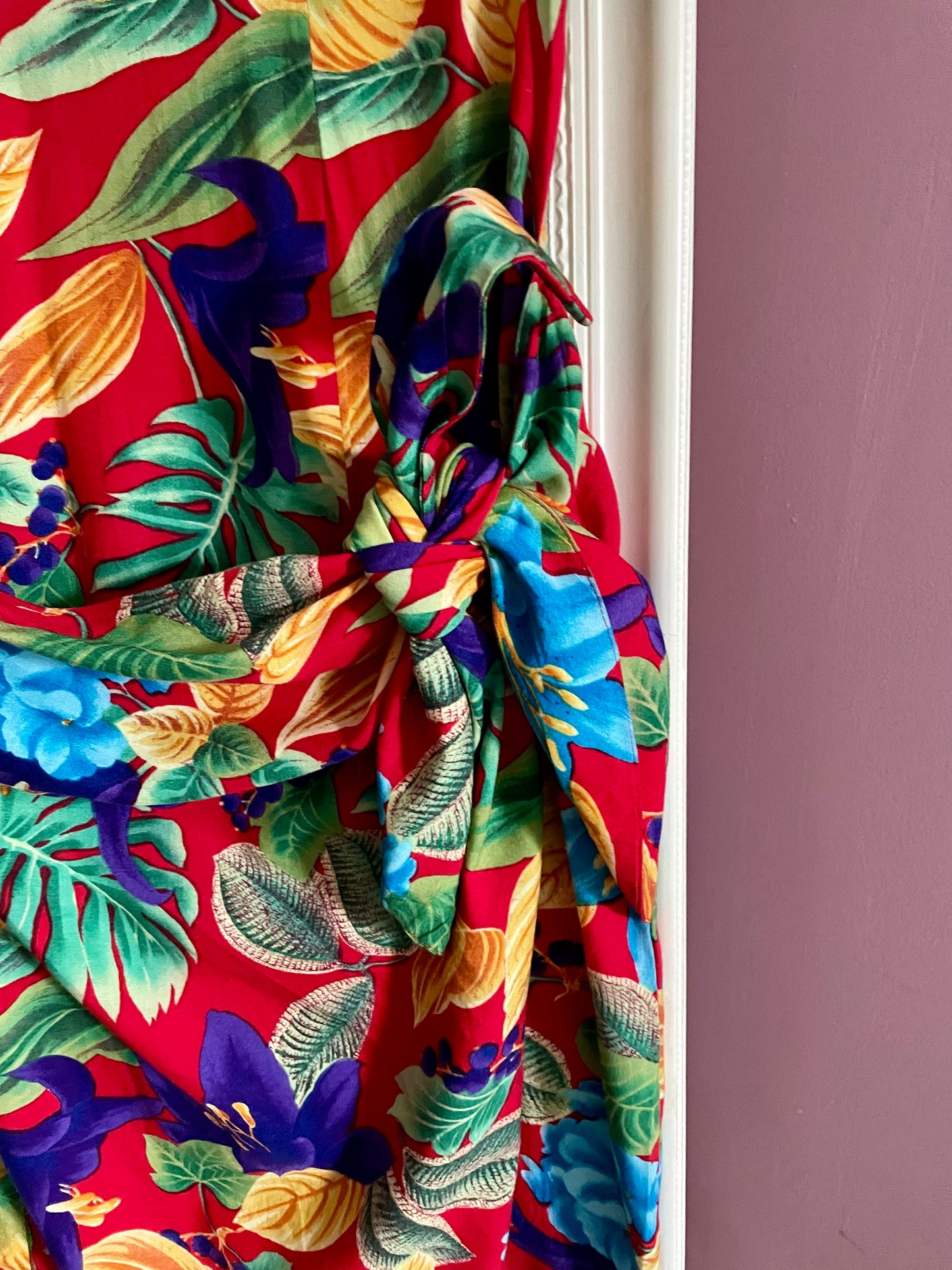 Vintage botanische print jurk