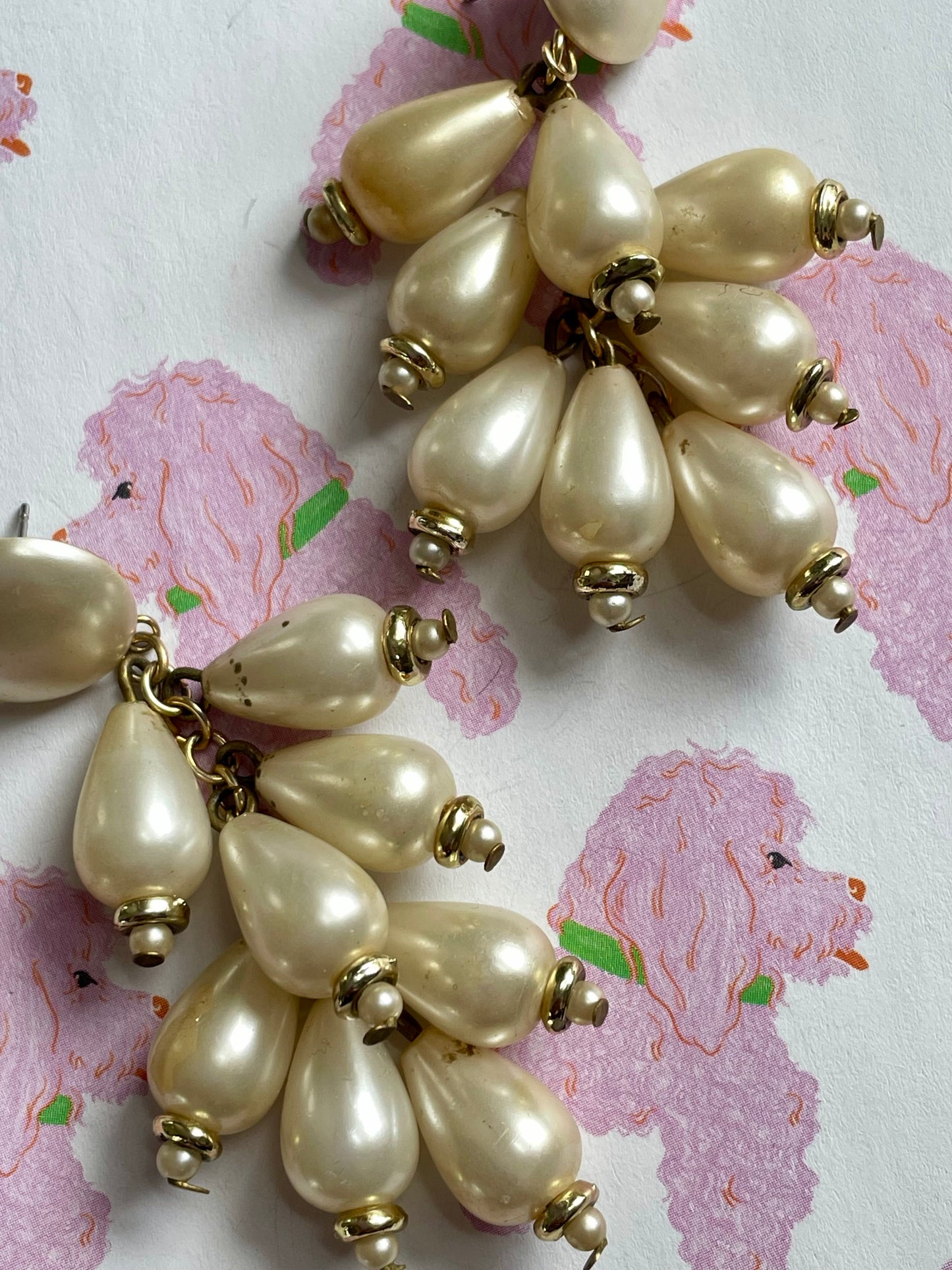 Vintage faux parel hangers