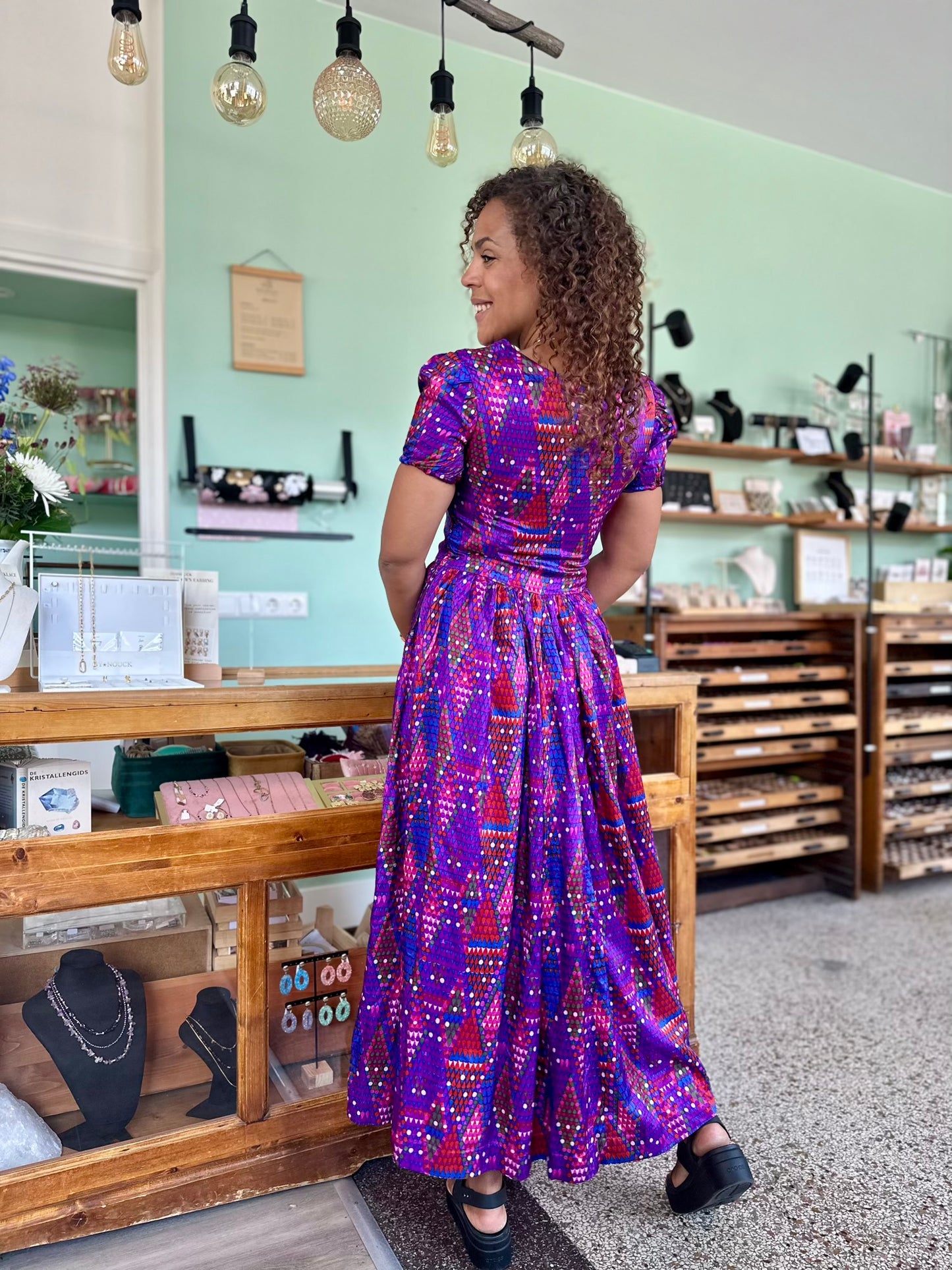 Vintage seventies maxi-jurk