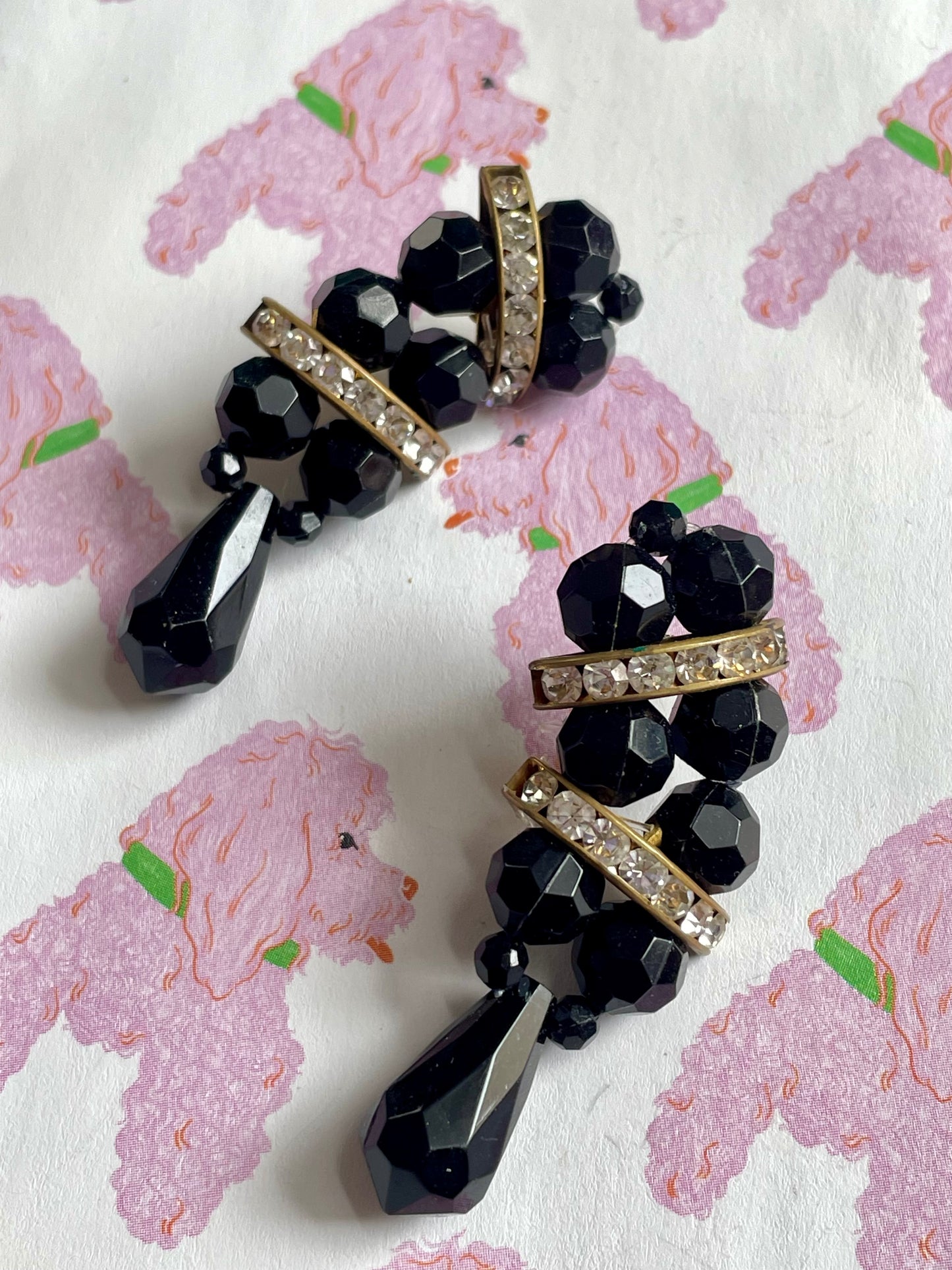 Zware strass oorbellen