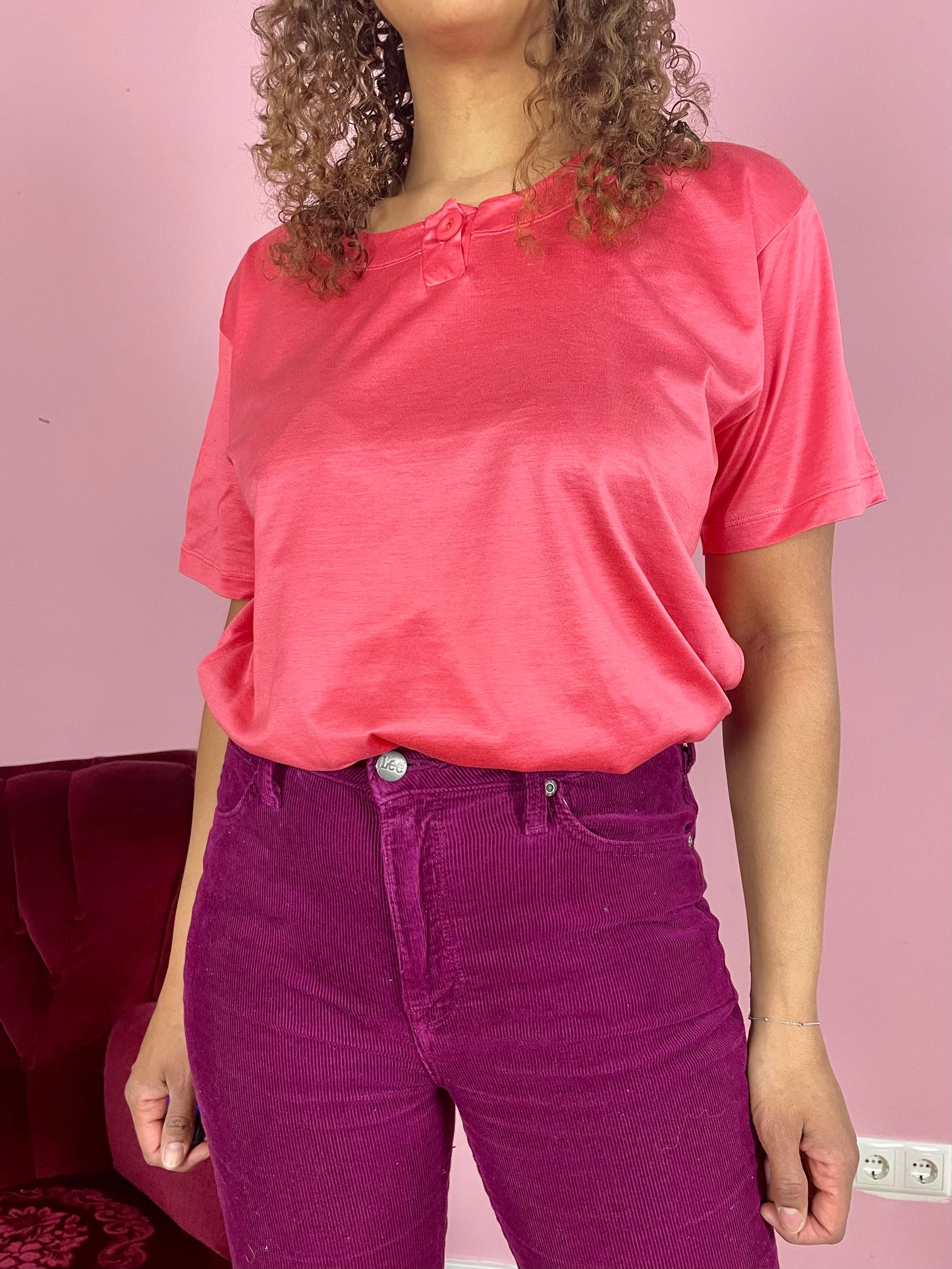 Vintage shiny coral Tee