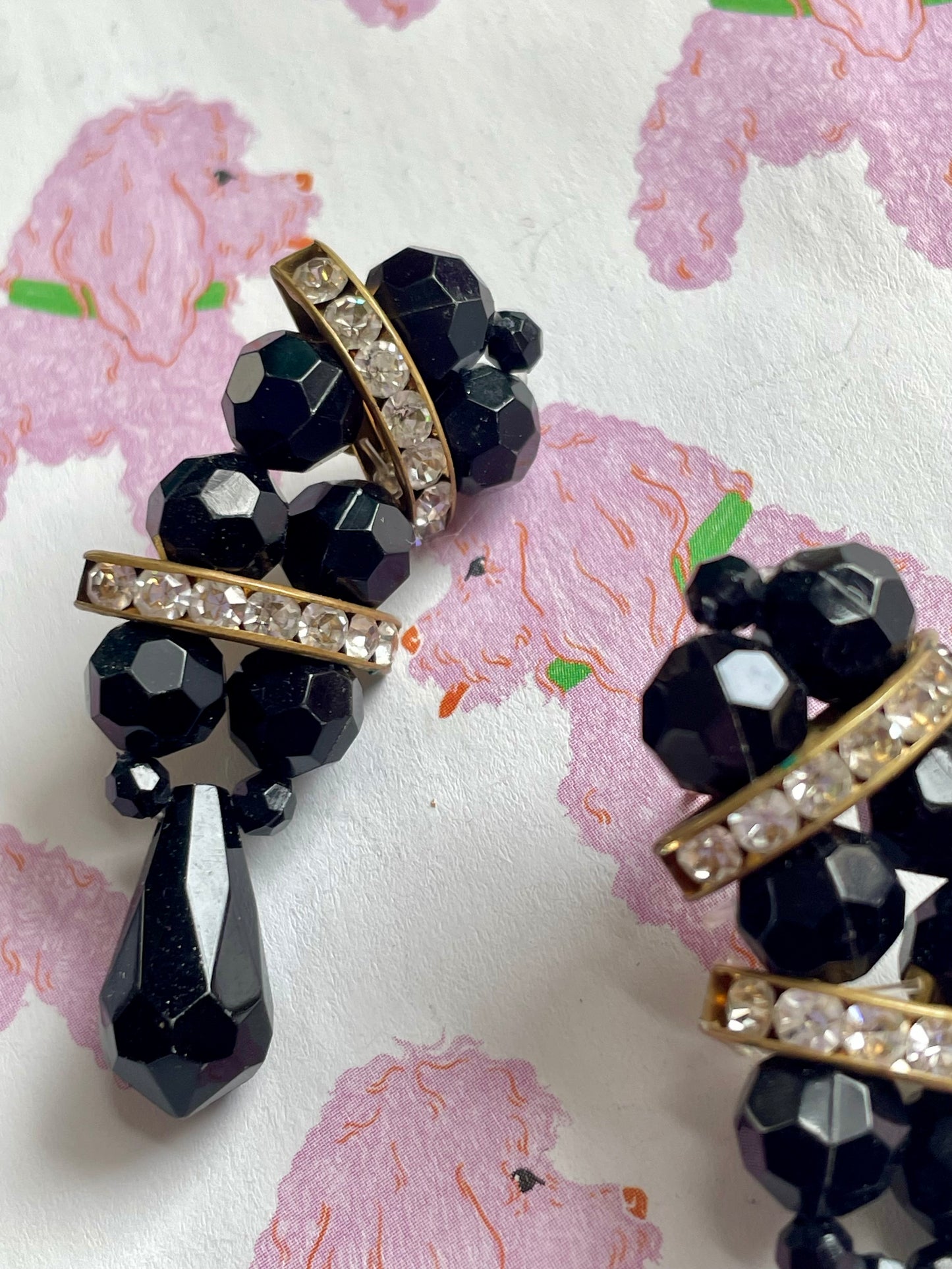 Zware strass oorbellen
