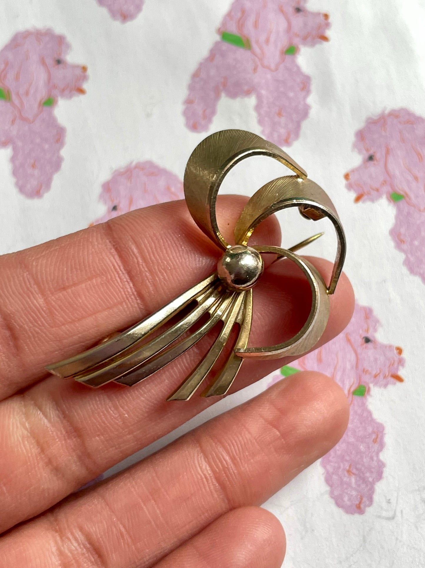 Vintage waaier broche