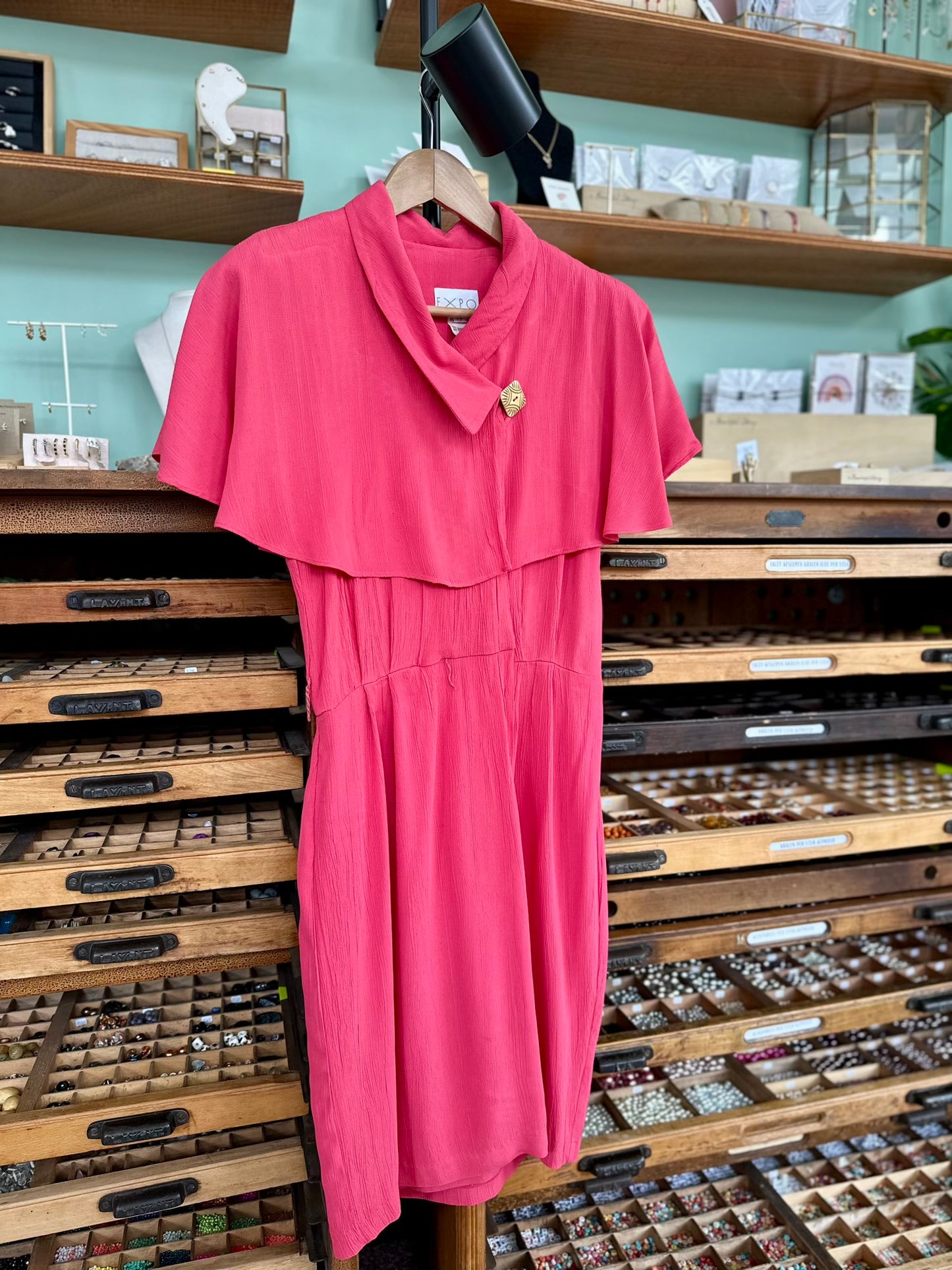 Vintage viscose jurkje