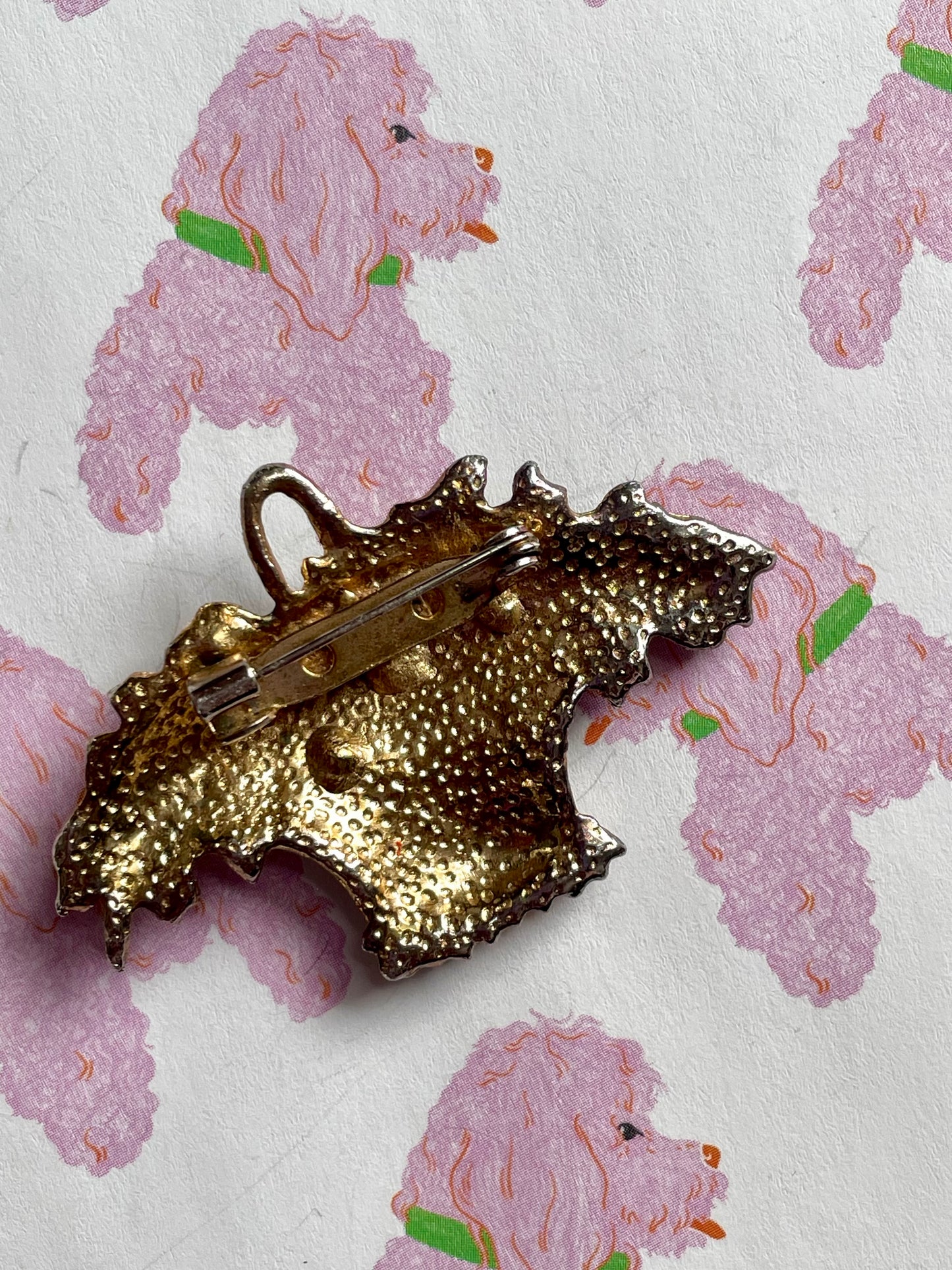 Vintage mand met bloemen broche