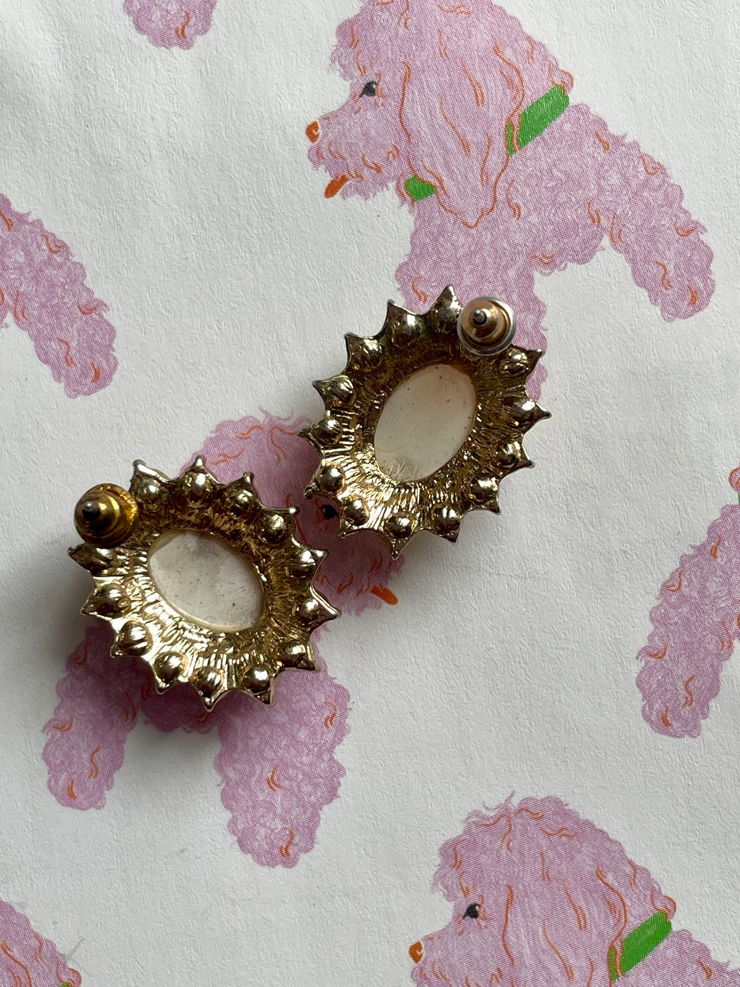 Luxe ovalen strass oorbellen