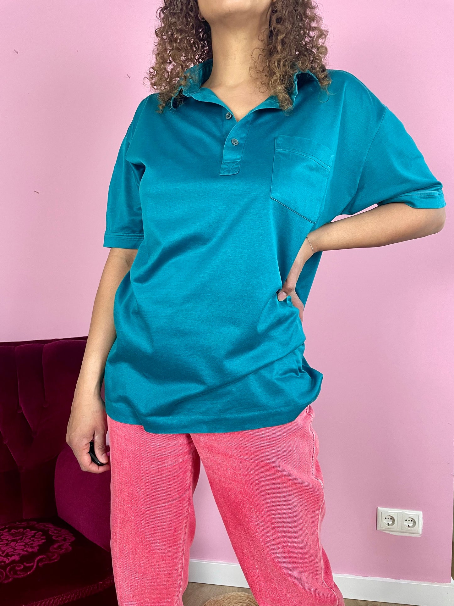 Vintage petrol polo Tee