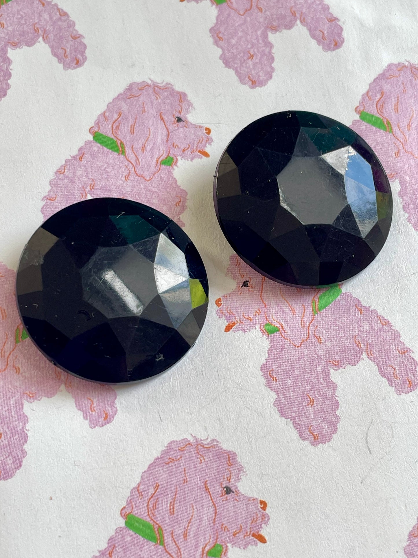 80's sparkle clip-on oorbellen