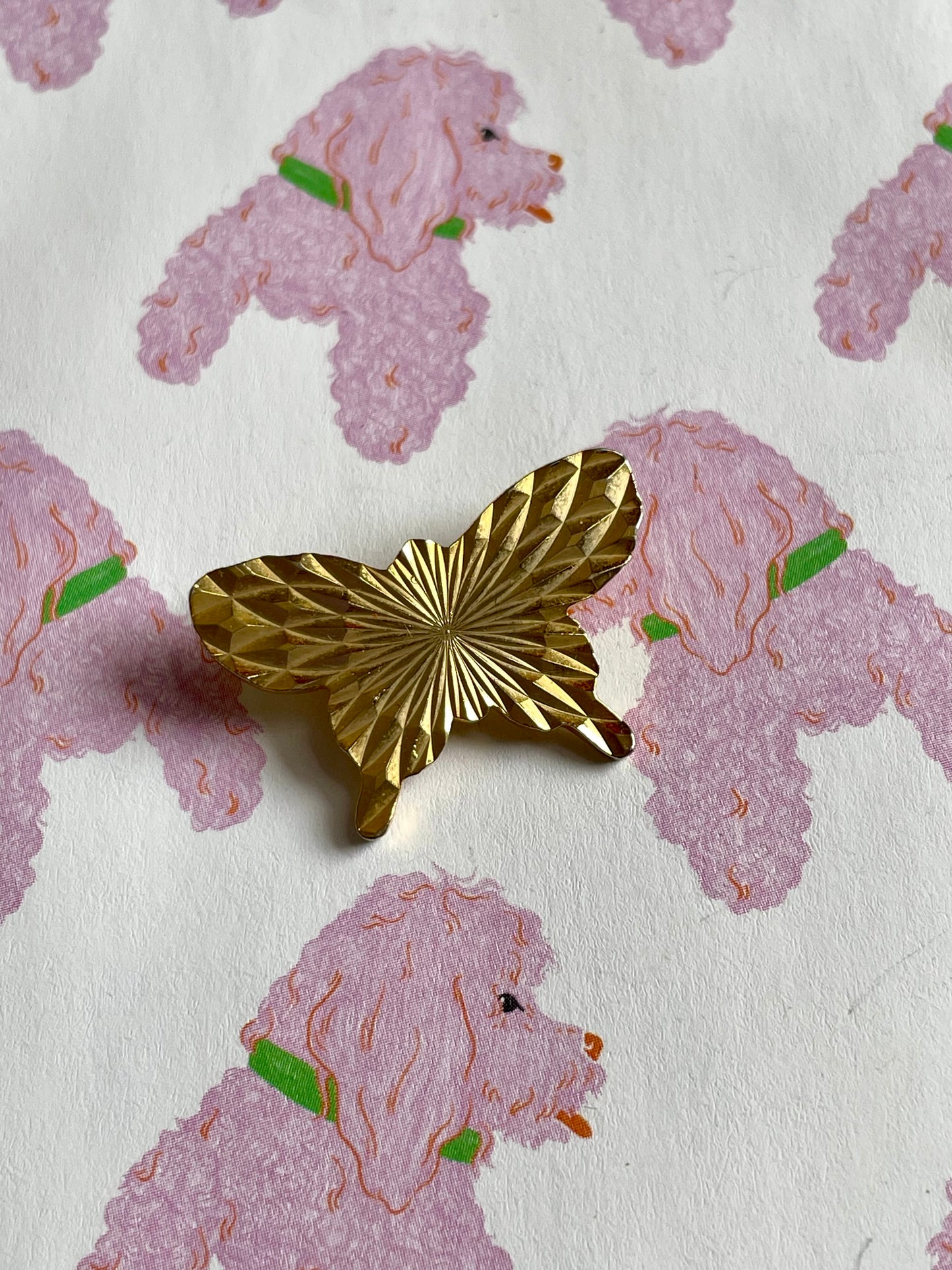 Gouden vlinder broche