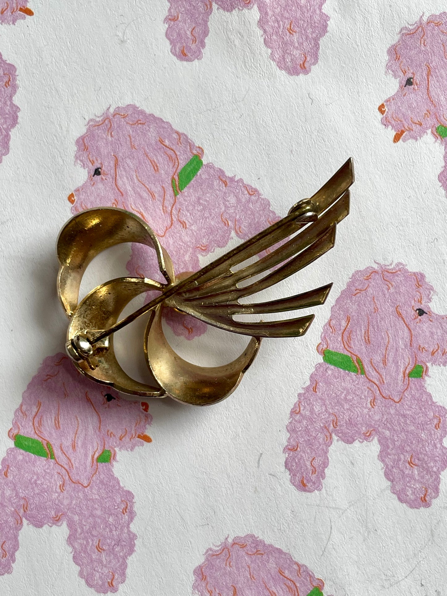 Vintage waaier broche