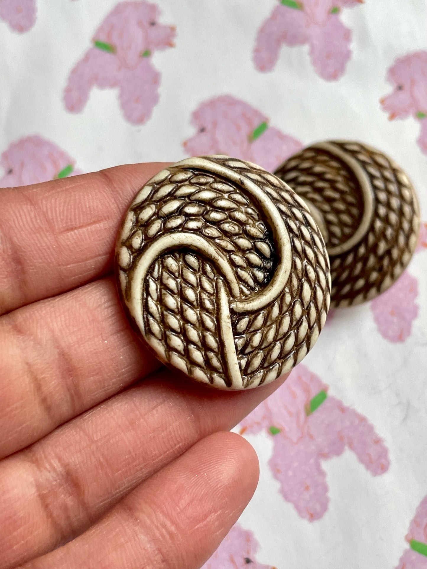 Vintage ivory oorbellen