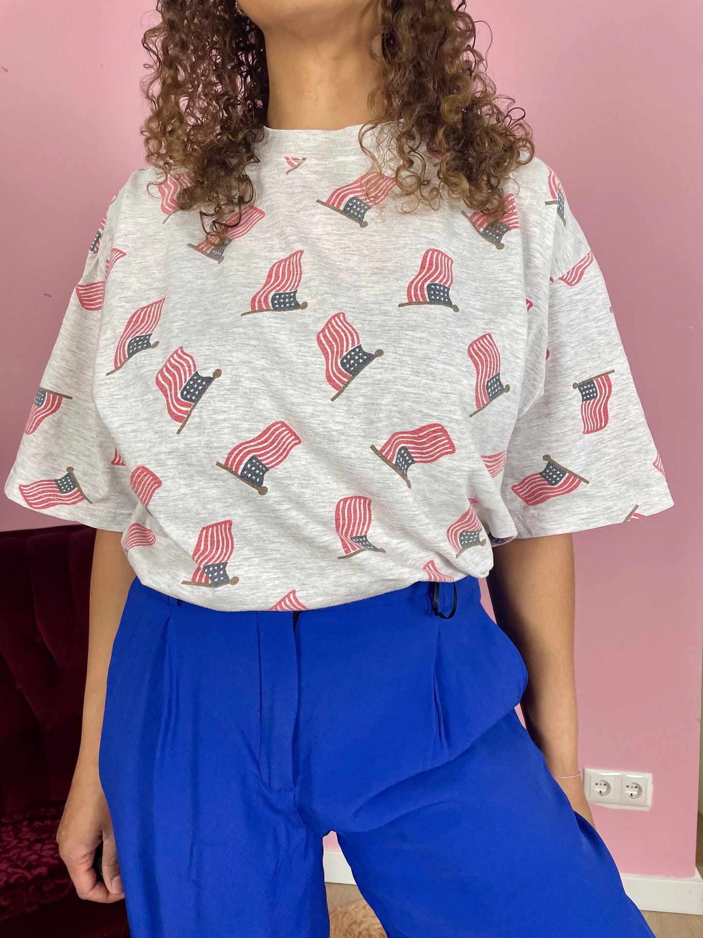 Vintage American flag tee
