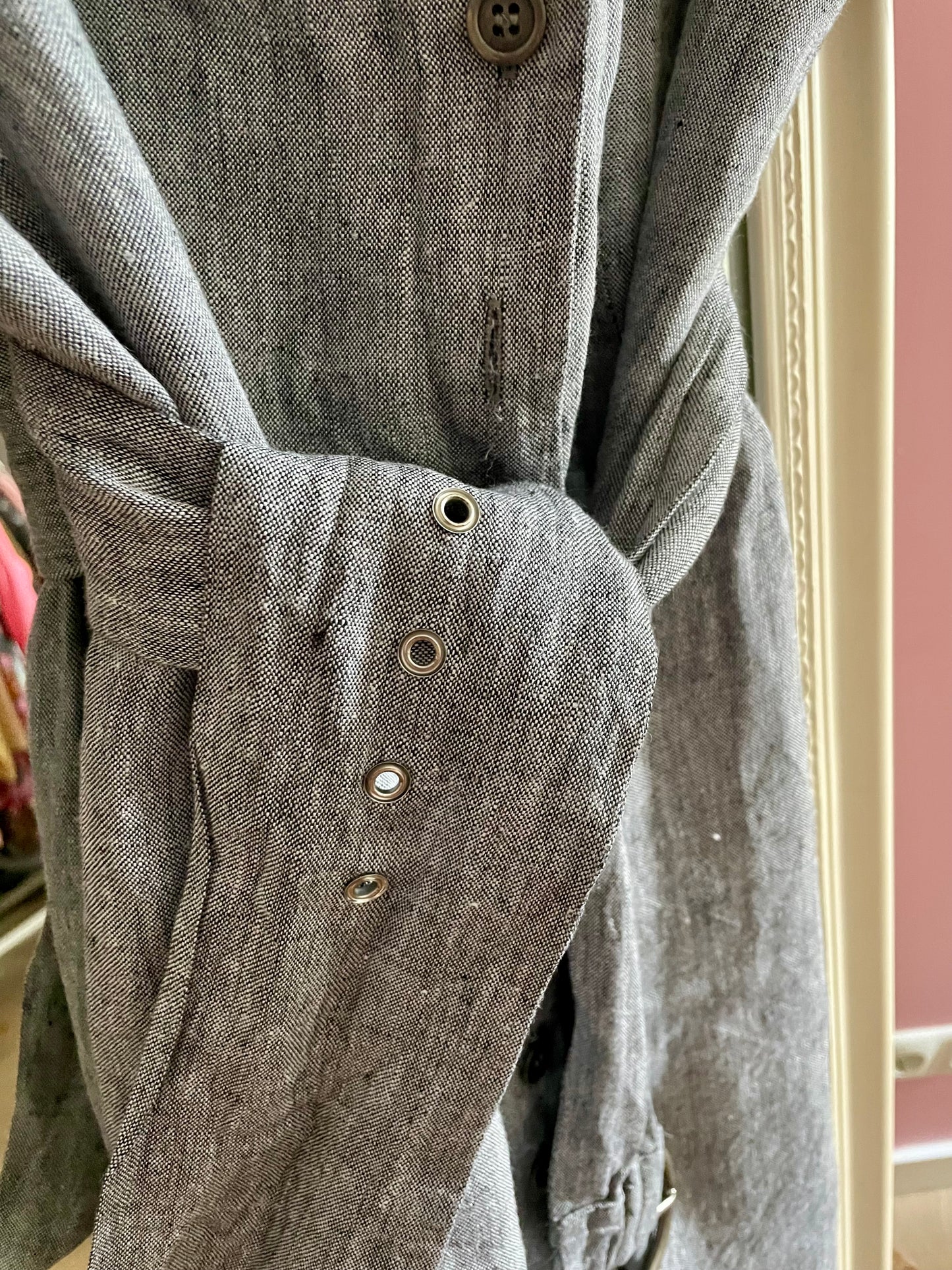Vintage linnen maxi-jurk