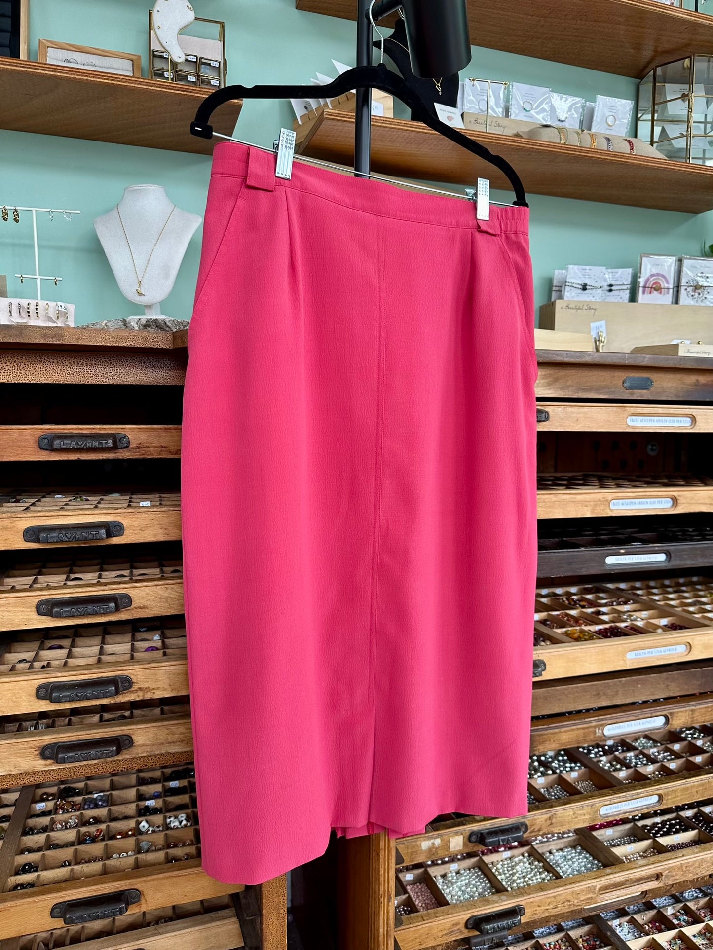 Vintage knalroze rok