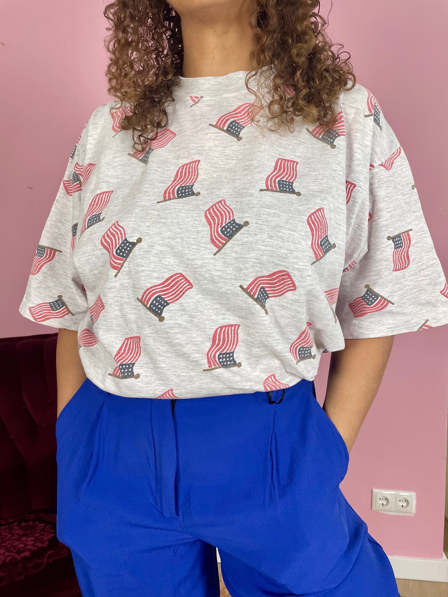 Vintage American flag tee