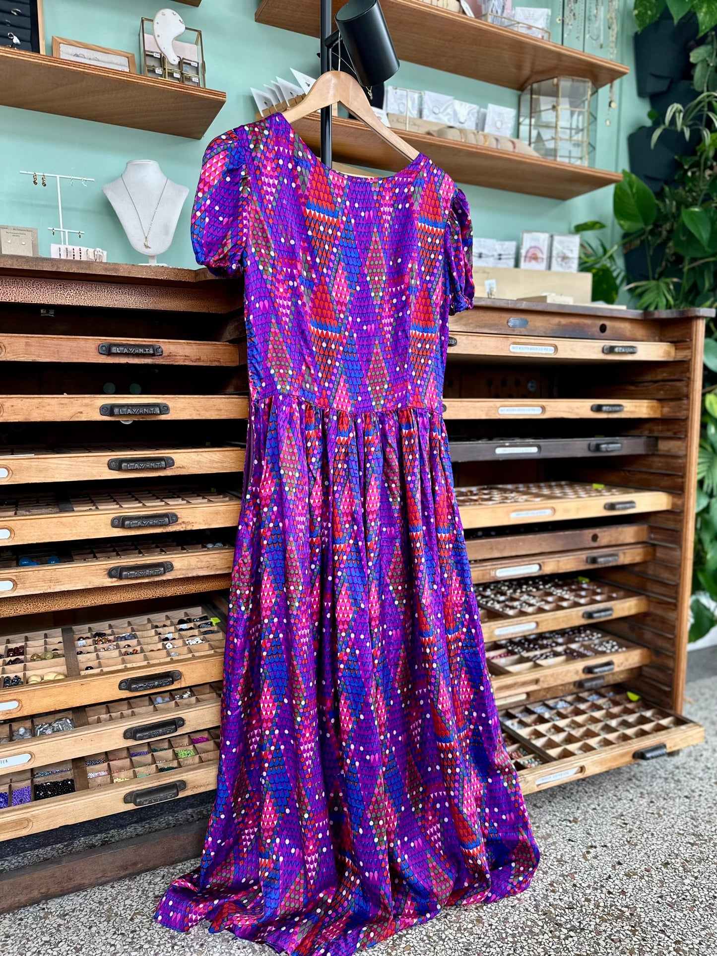 Vintage seventies maxi-jurk