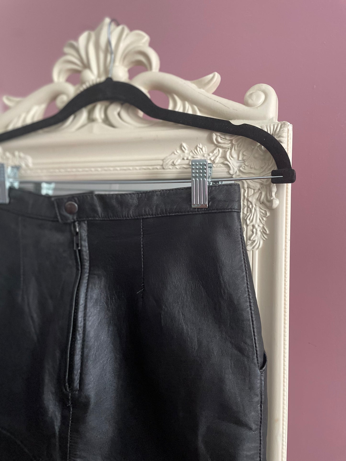 Vintage leren minirok