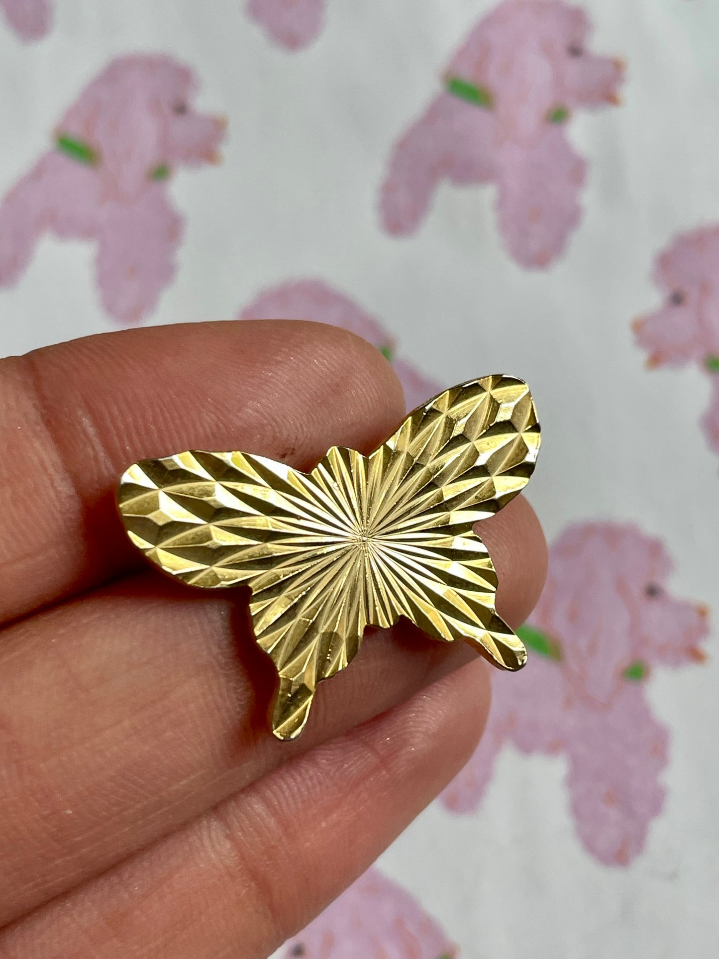Gouden vlinder broche
