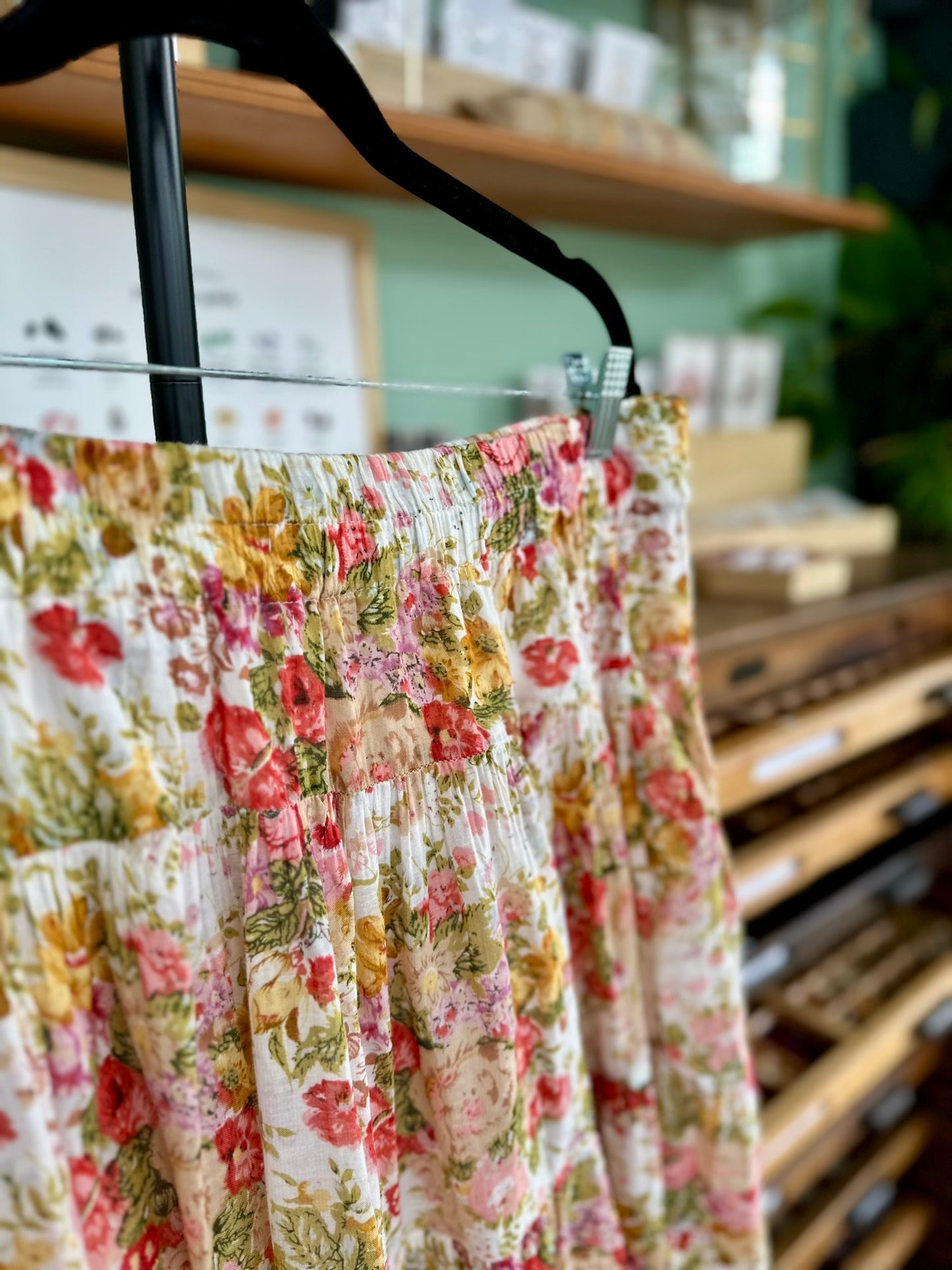 Vintage plus size floral rok