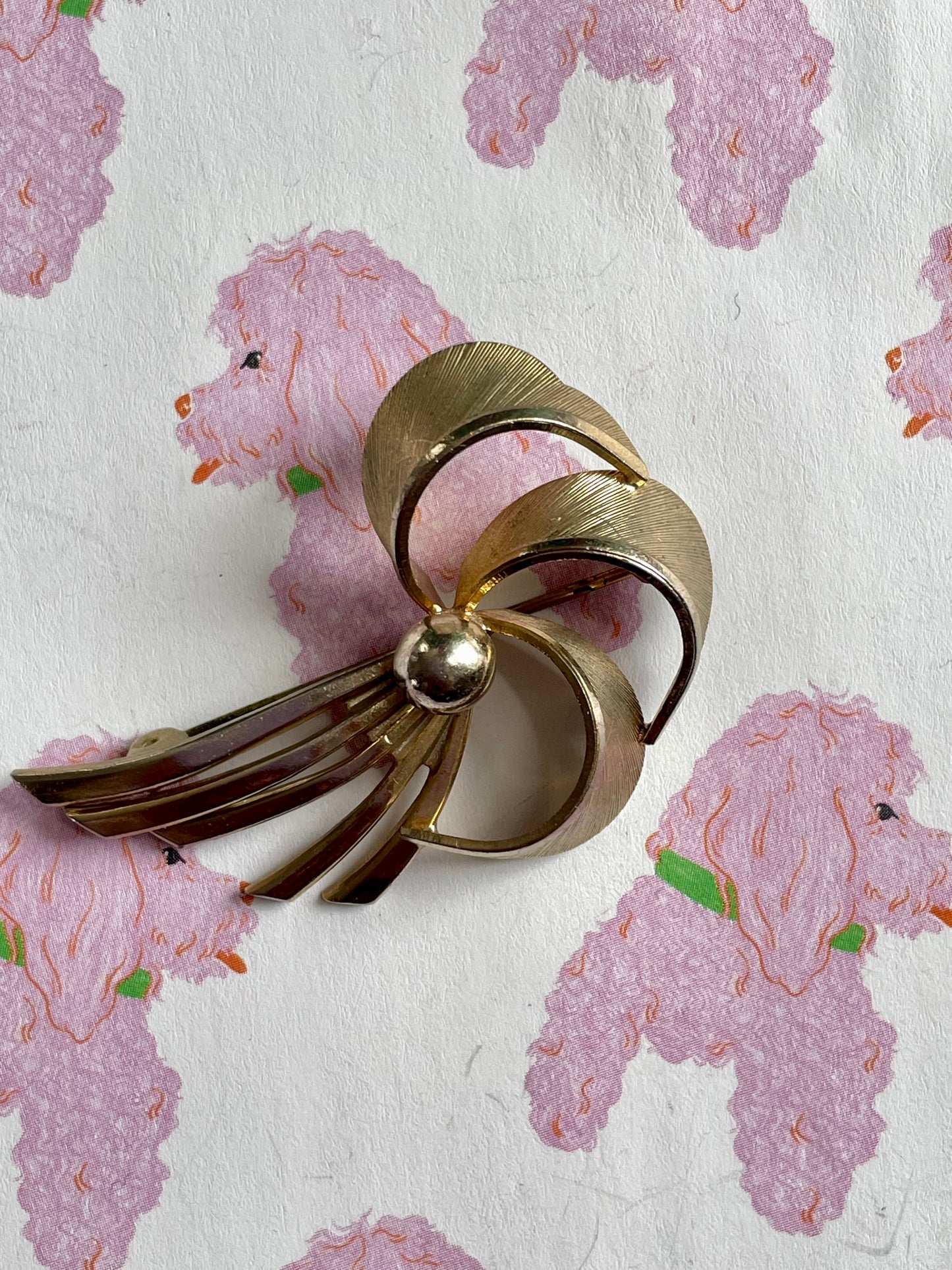 Vintage waaier broche