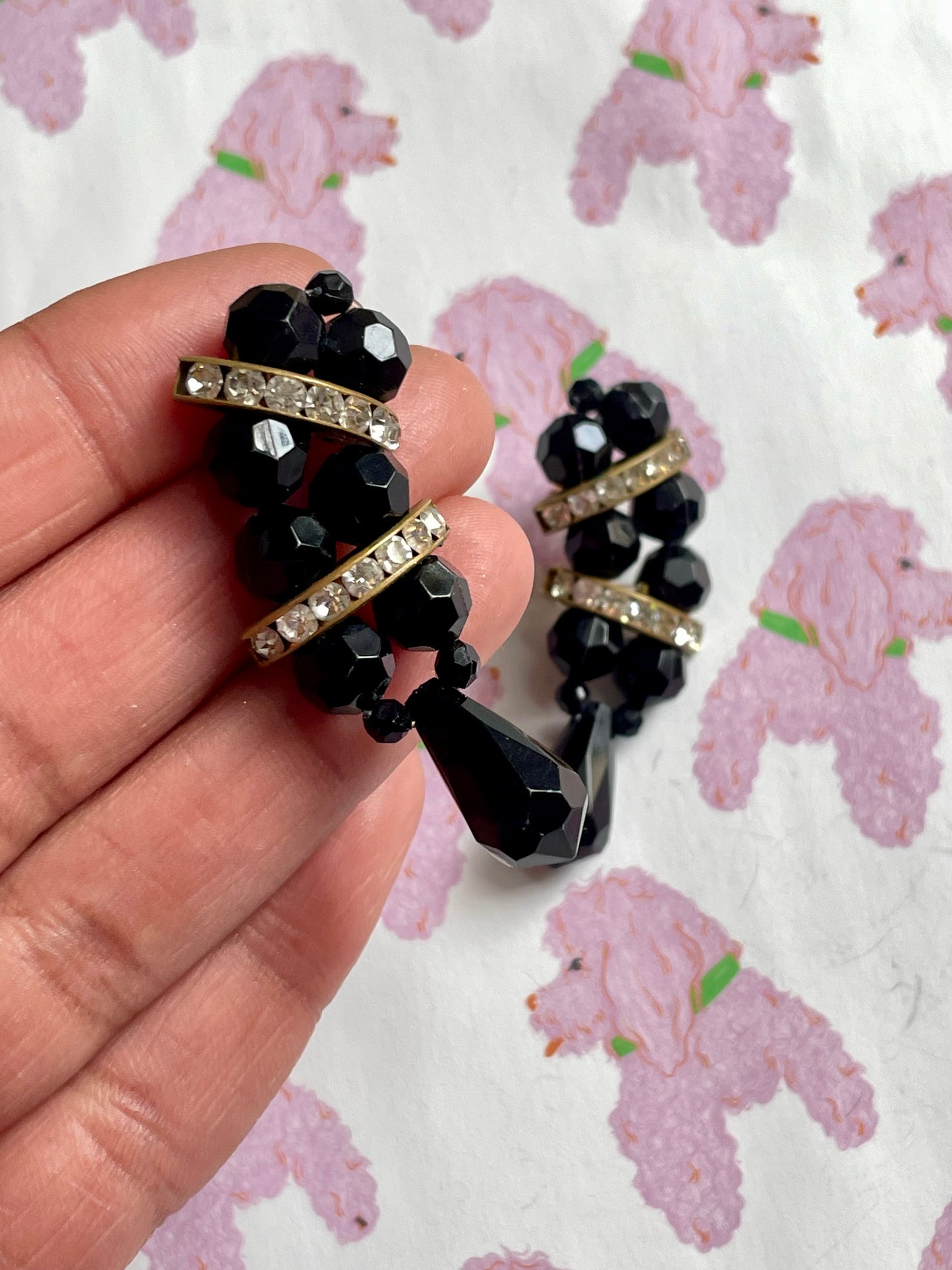 Zware strass oorbellen