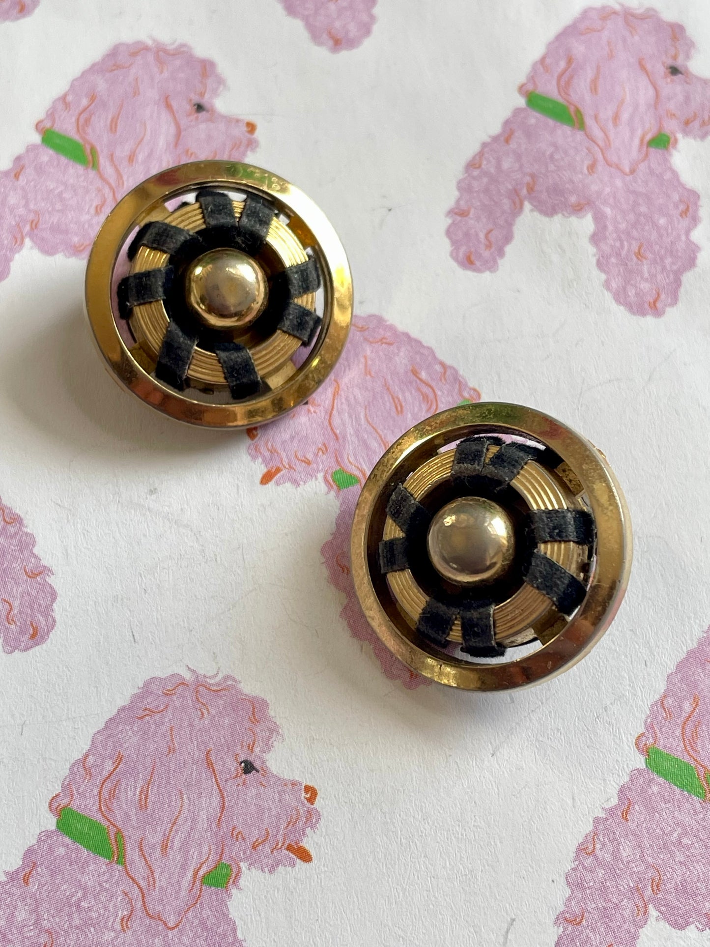 vintage gouden clip-on oorbellen