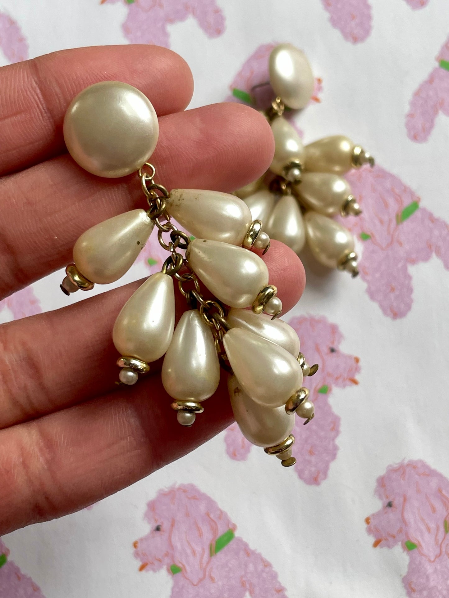 Vintage faux parel hangers