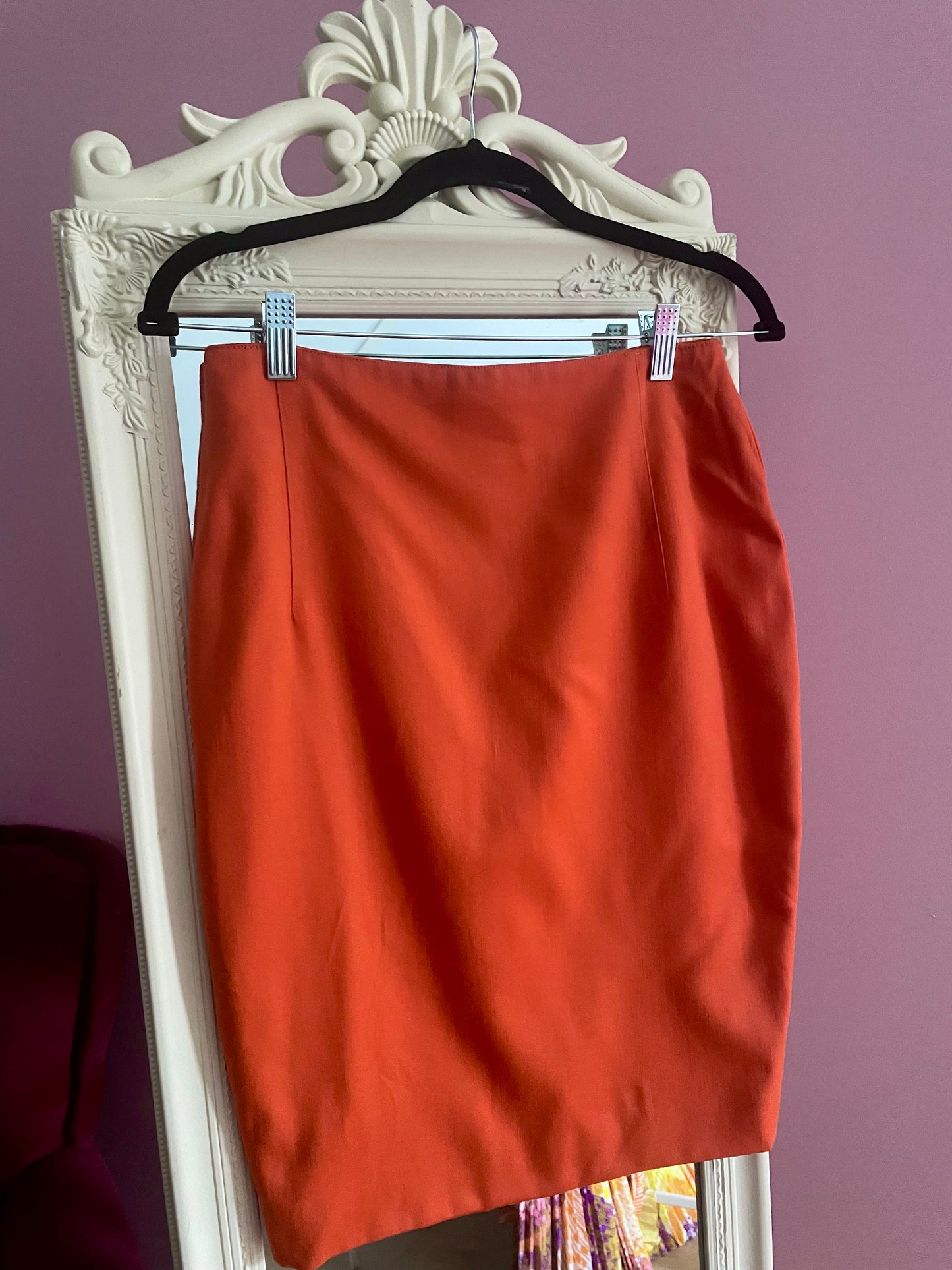Vintage oranje kokerrok