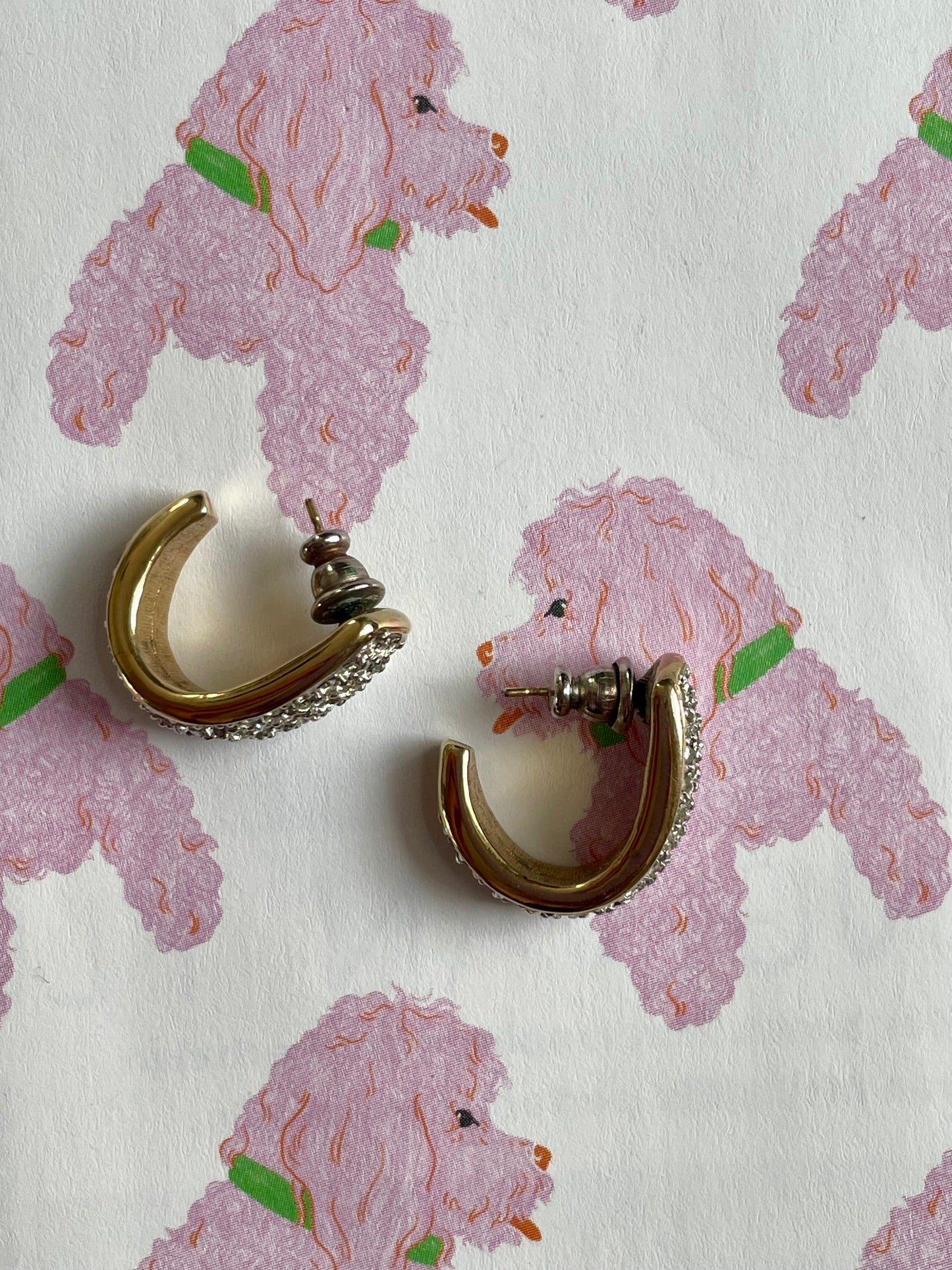 Vintage creolen met strass