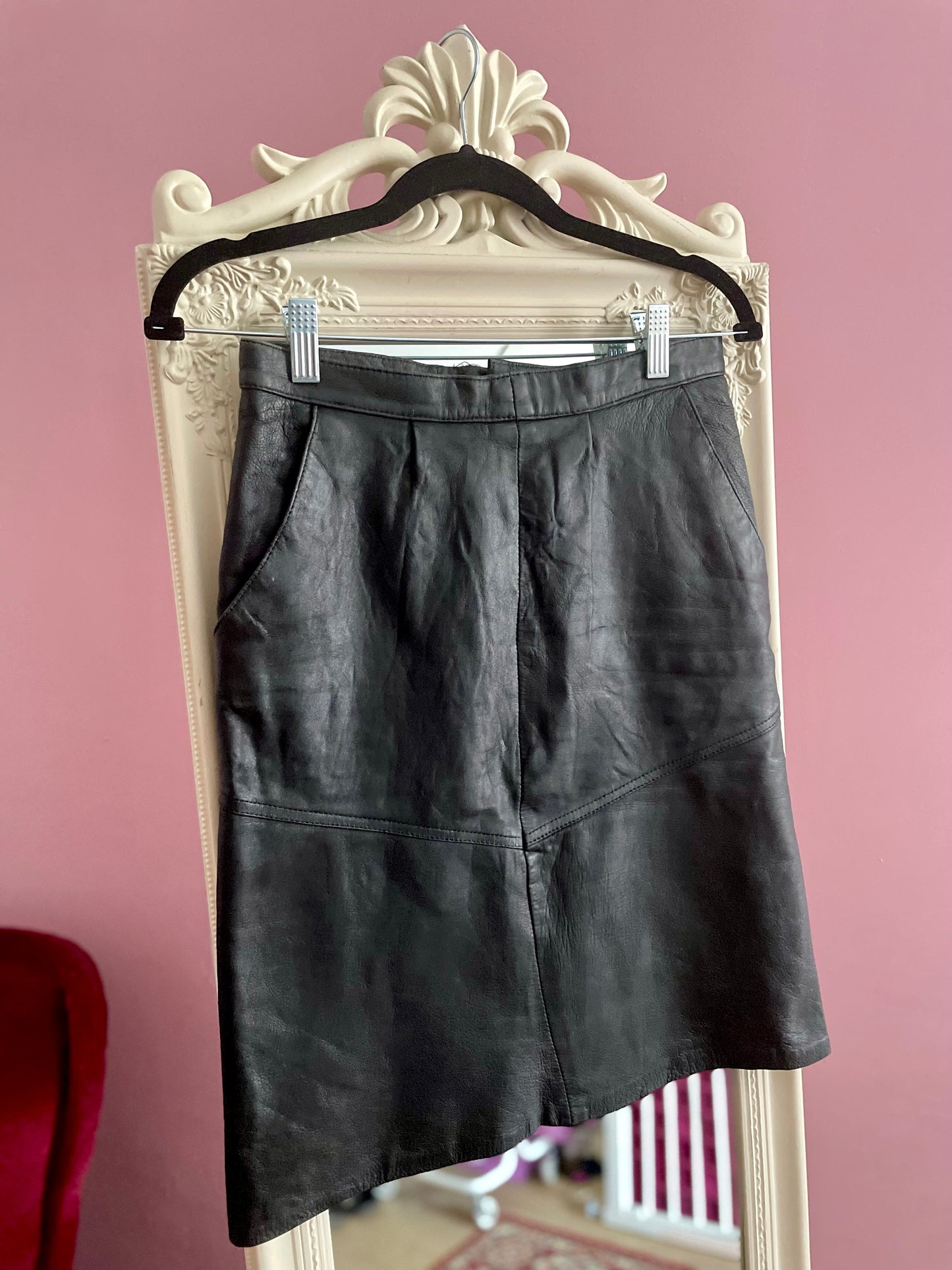 Vintage leren minirok