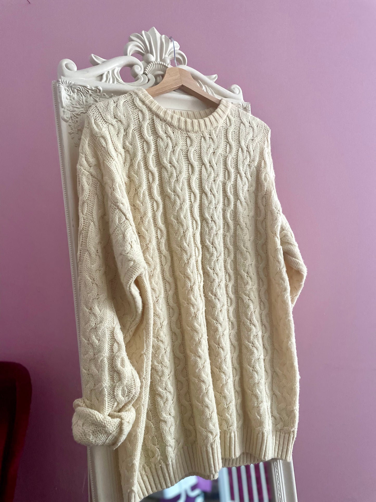 Vintage plus size knitted trui