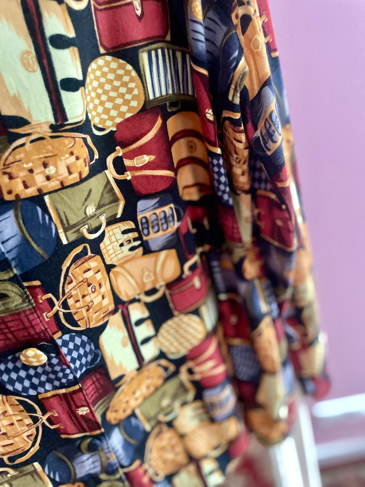 Vintage viscose blouse met tasjes