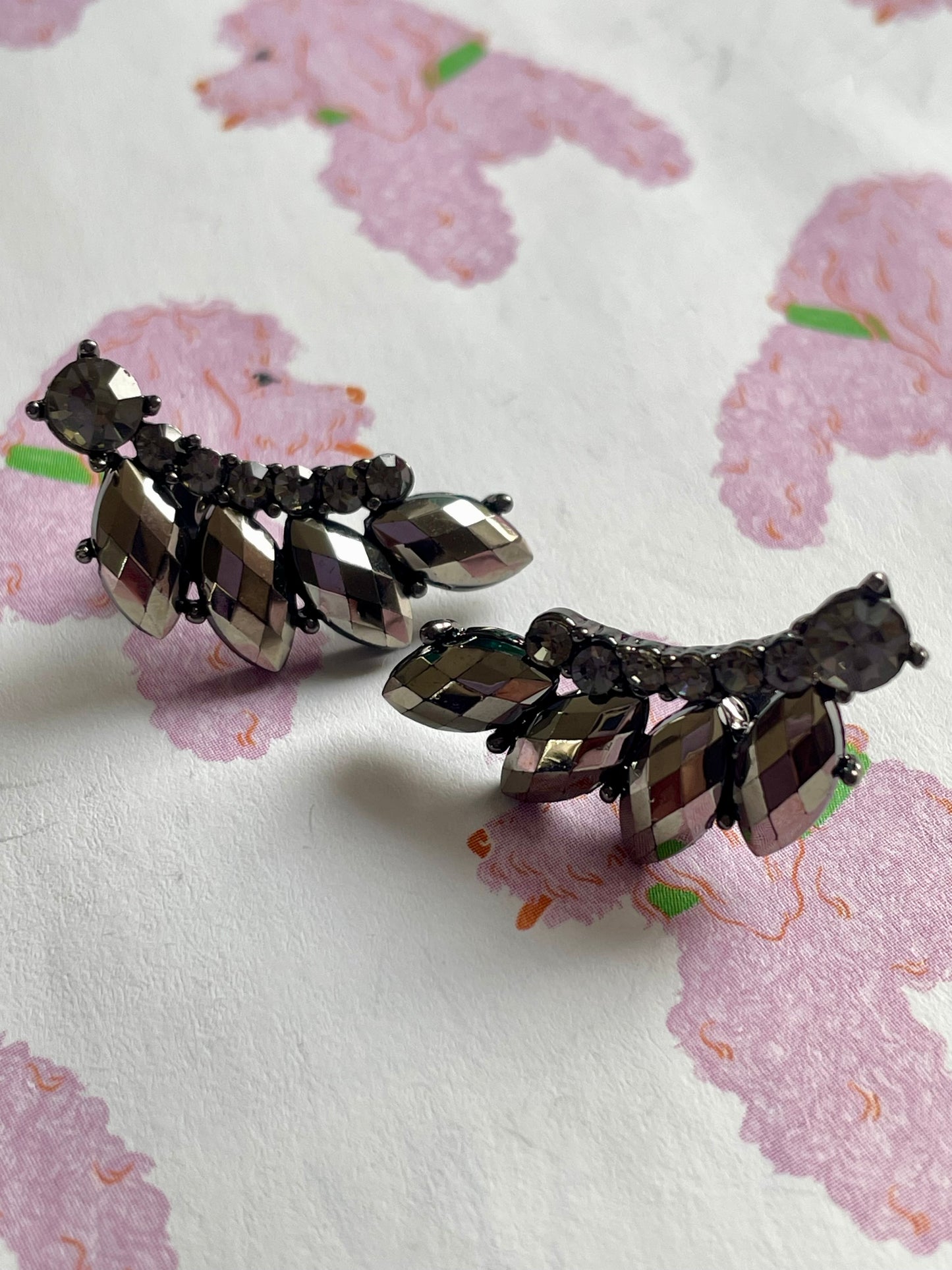 Antraciet hangers met strass