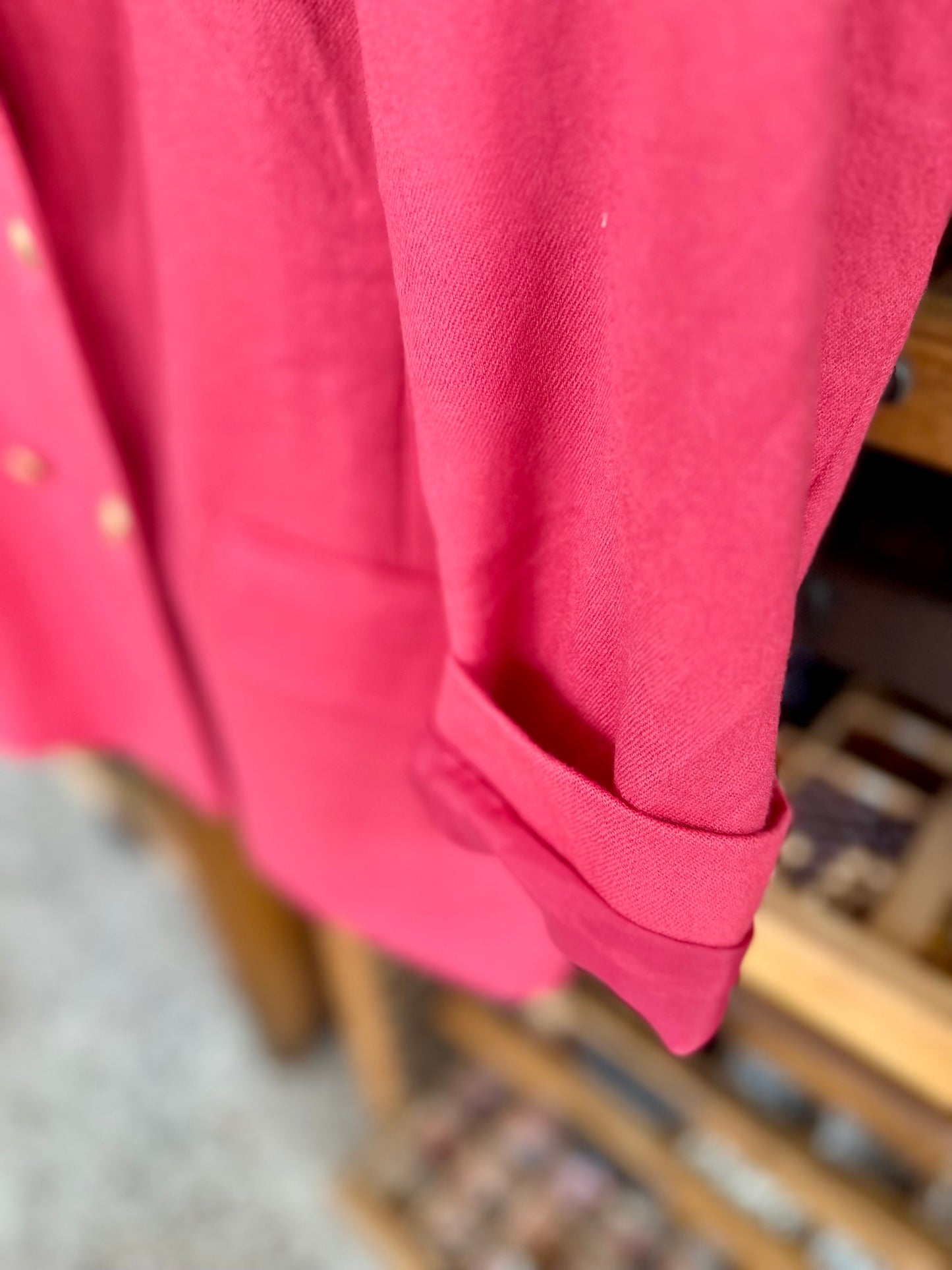 Vintage frambooskleurige blazer
