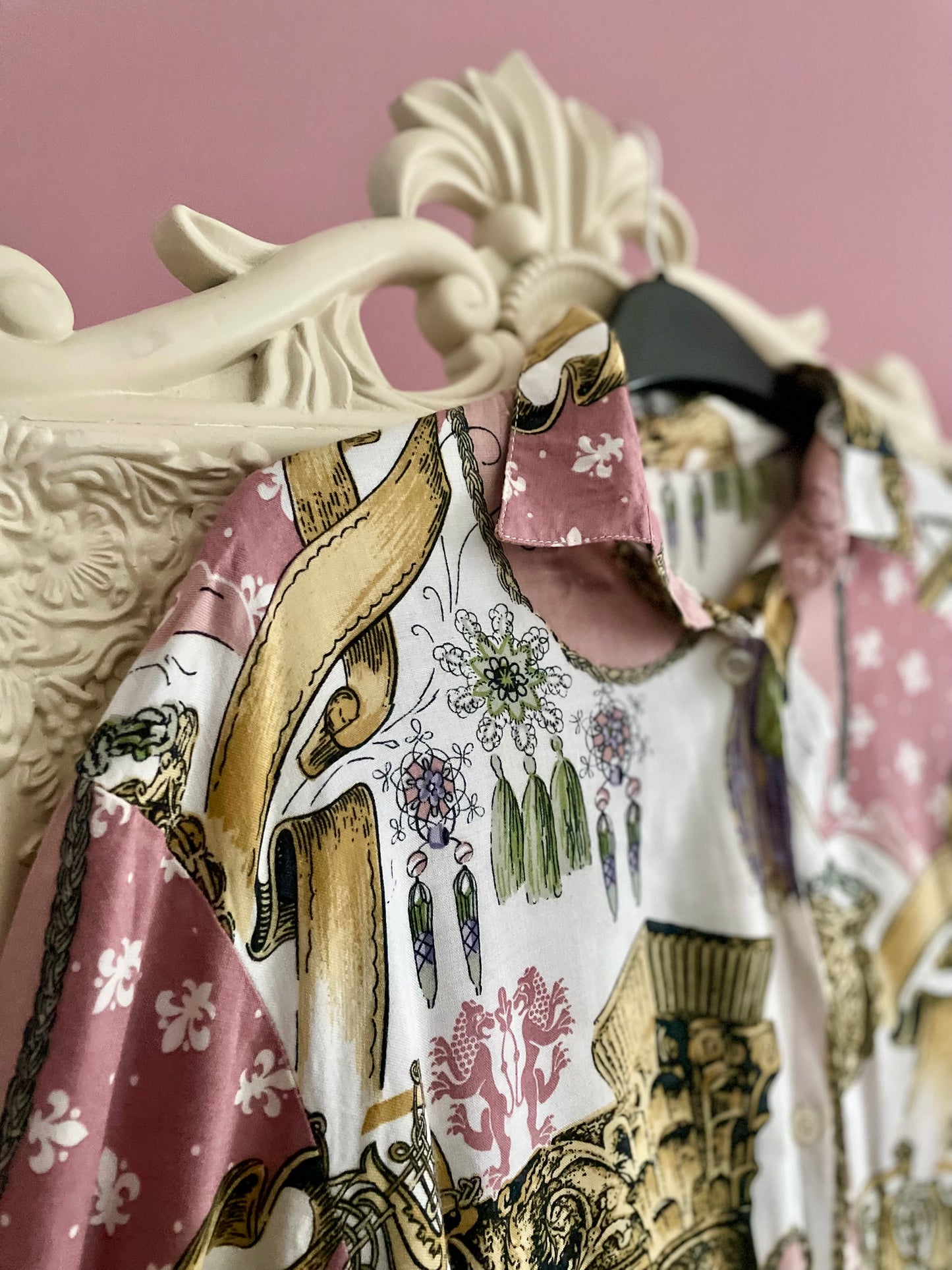 Vintage viscose barok blouse