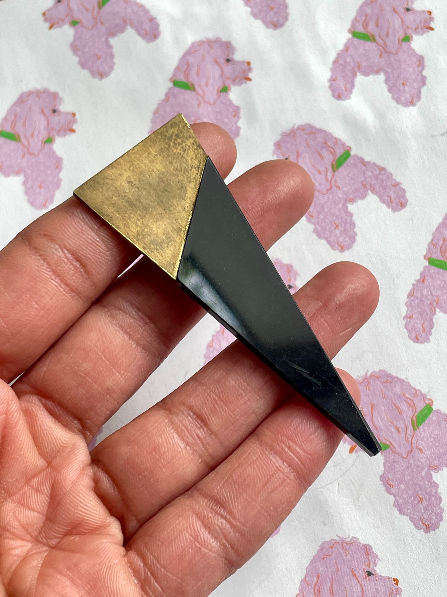 Vintage eighties messing broche
