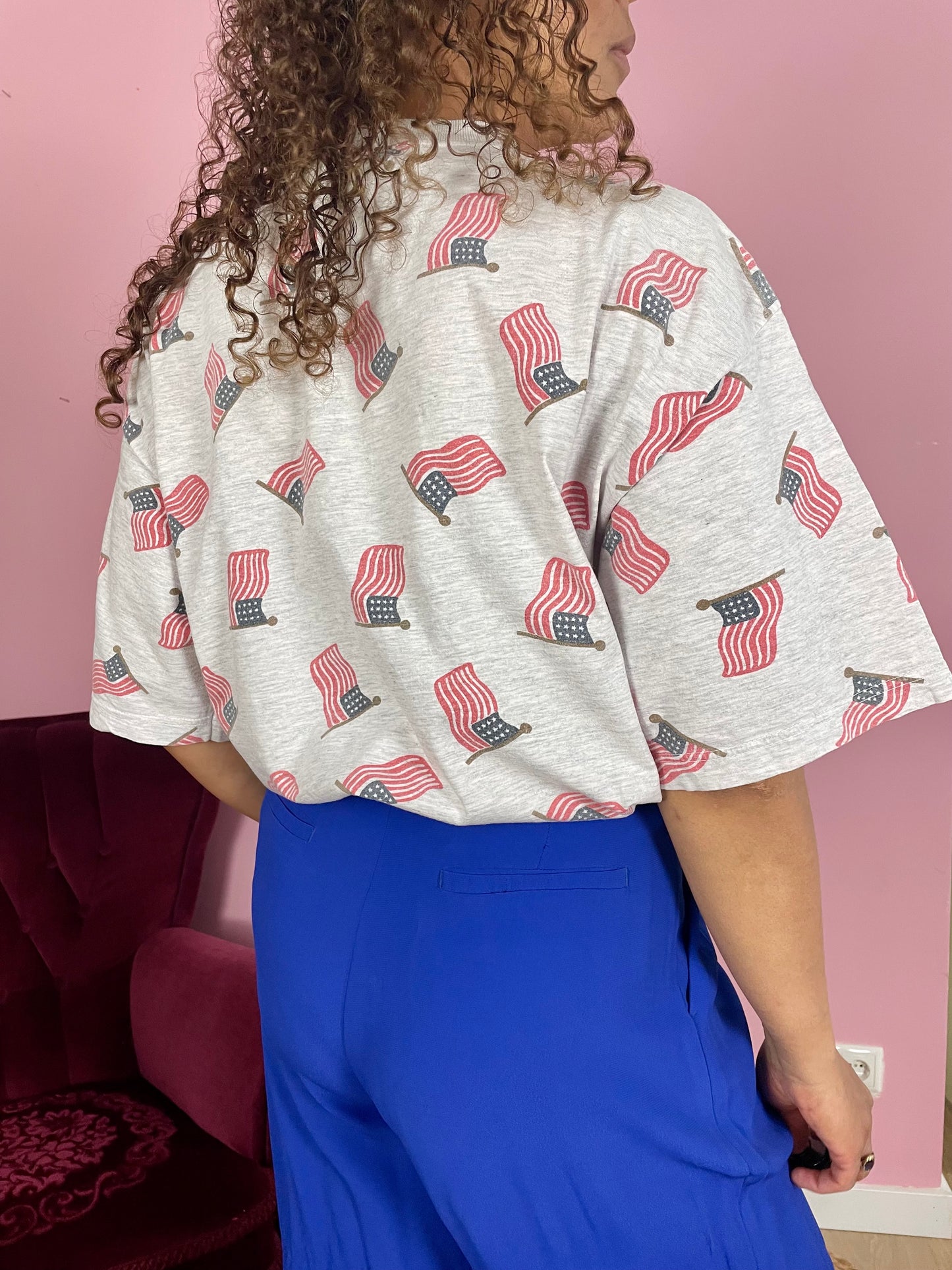 Vintage American flag tee