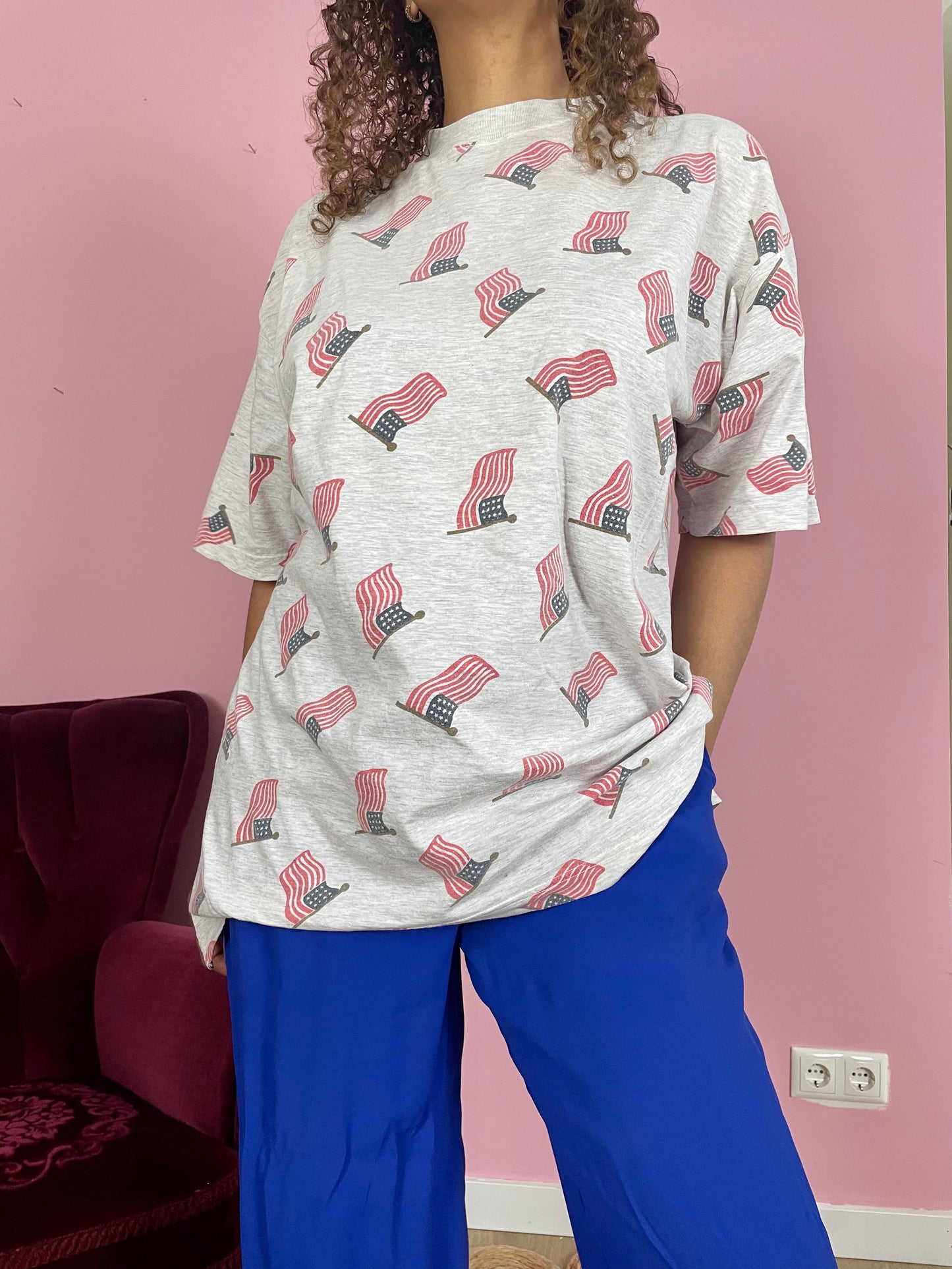 Vintage American flag tee