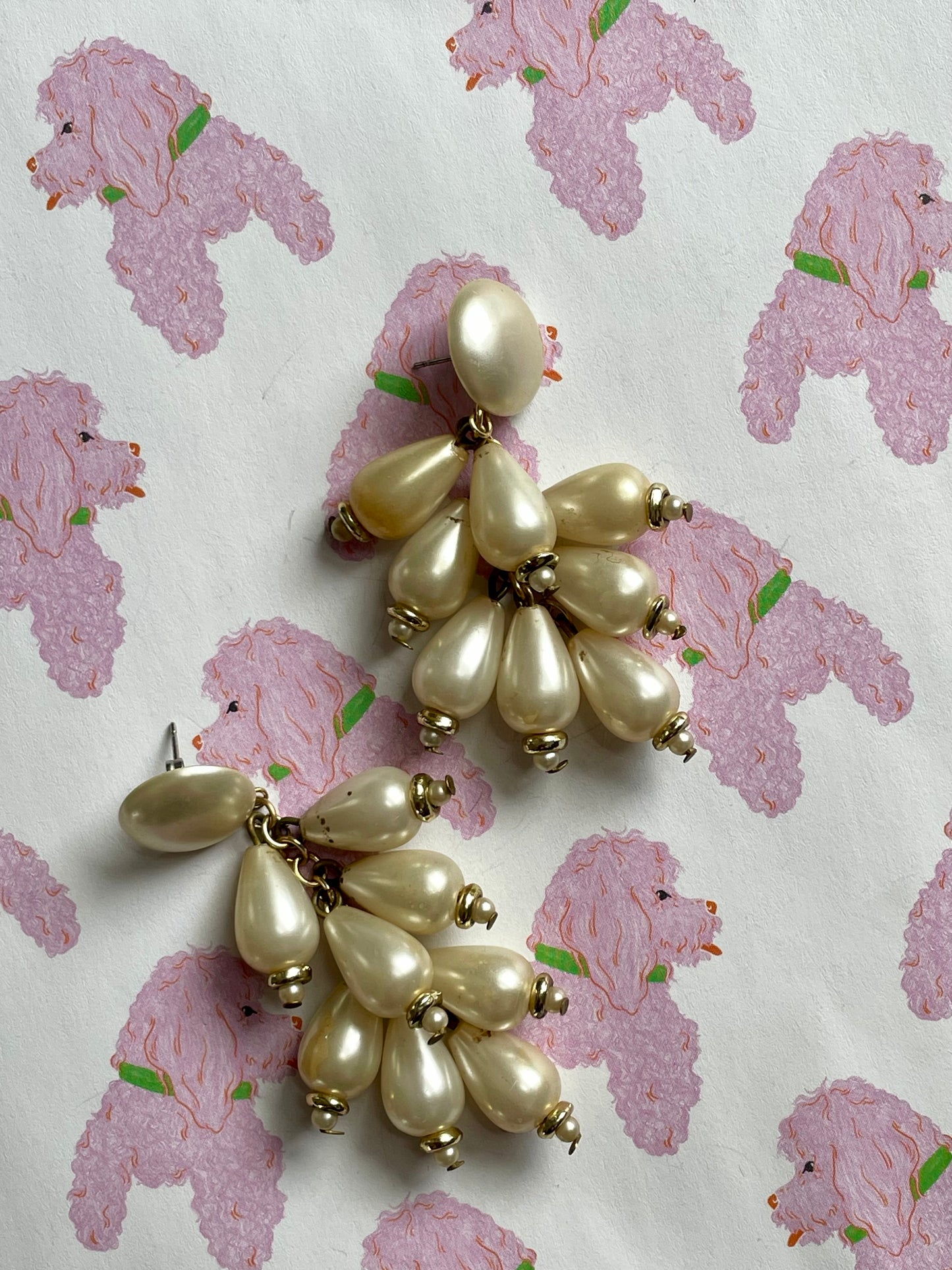 Vintage faux parel hangers