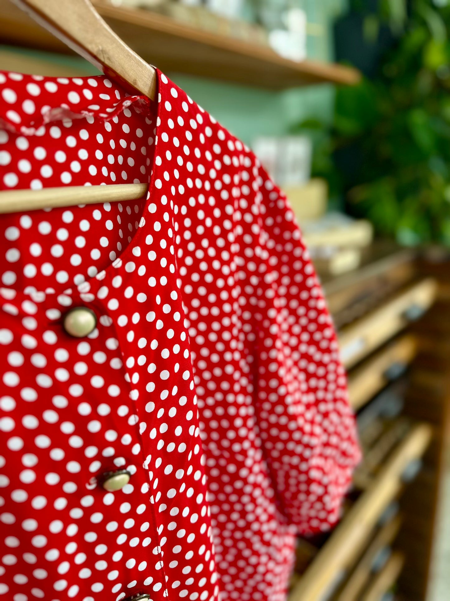 Vintage polka dot blouse