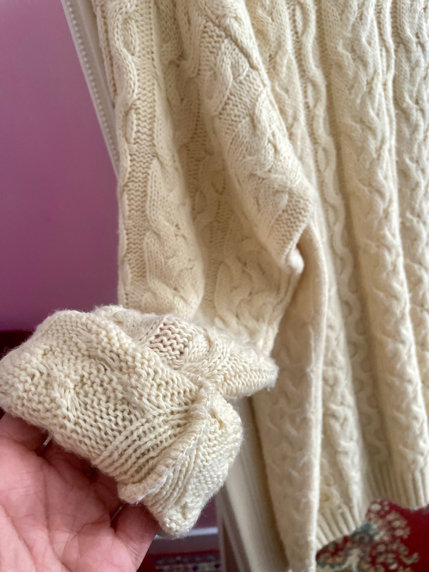 Vintage plus size knitted trui