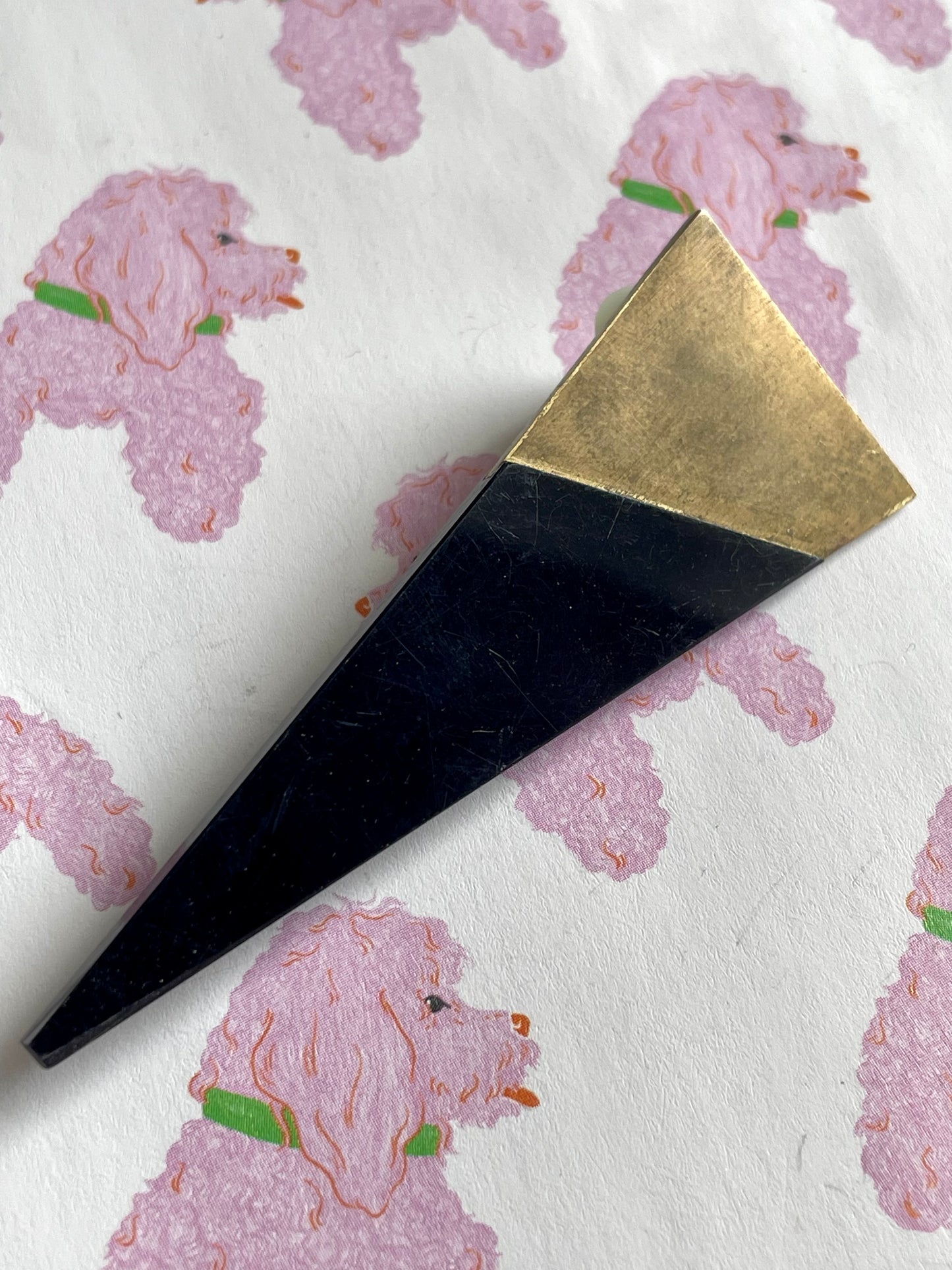 Vintage eighties messing broche