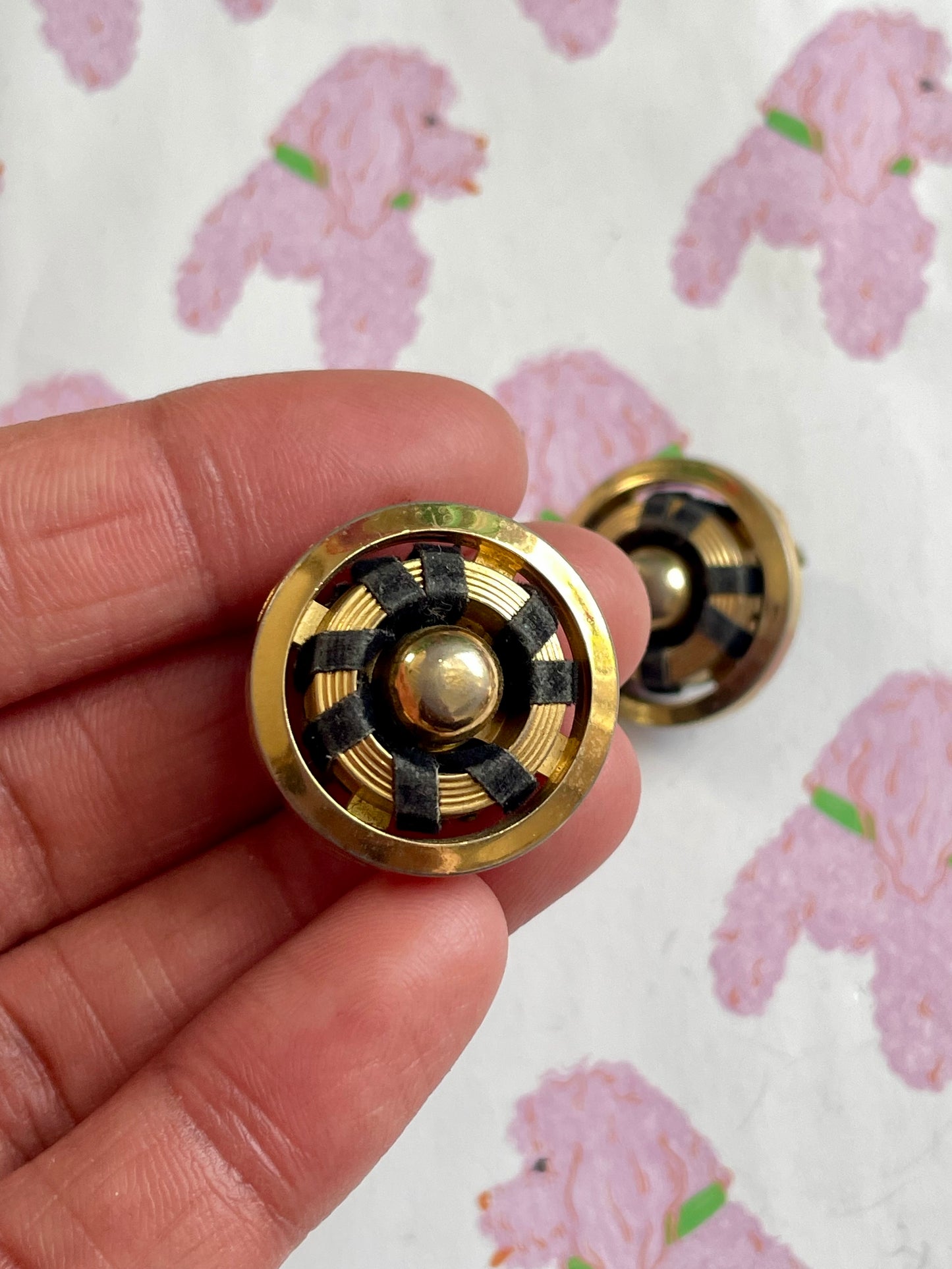 vintage gouden clip-on oorbellen