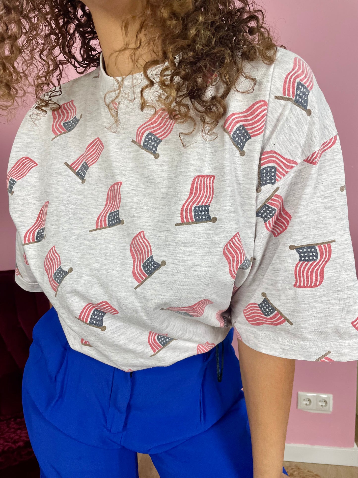 Vintage American flag tee