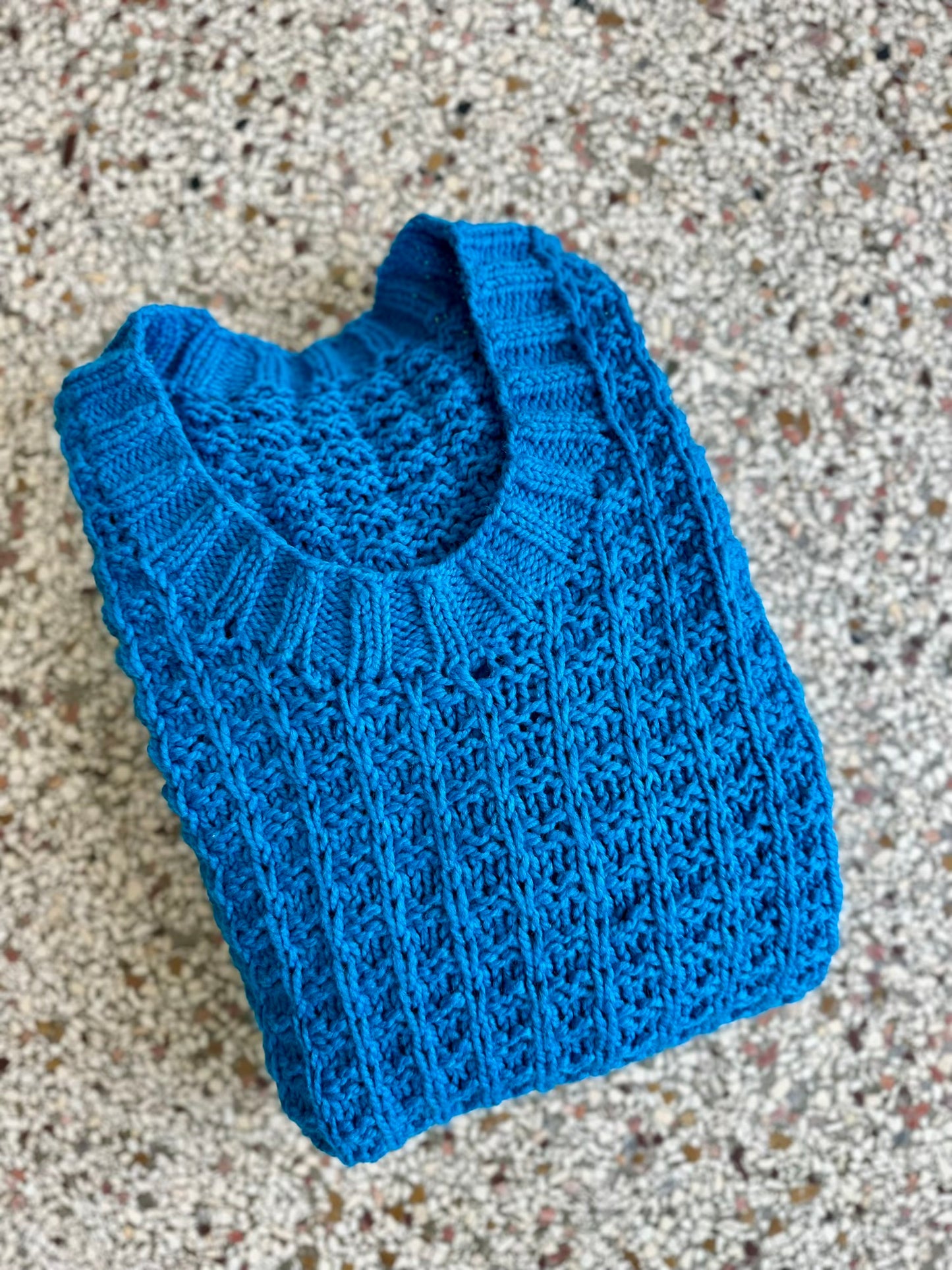 Vintage handknitted maxi-trui
