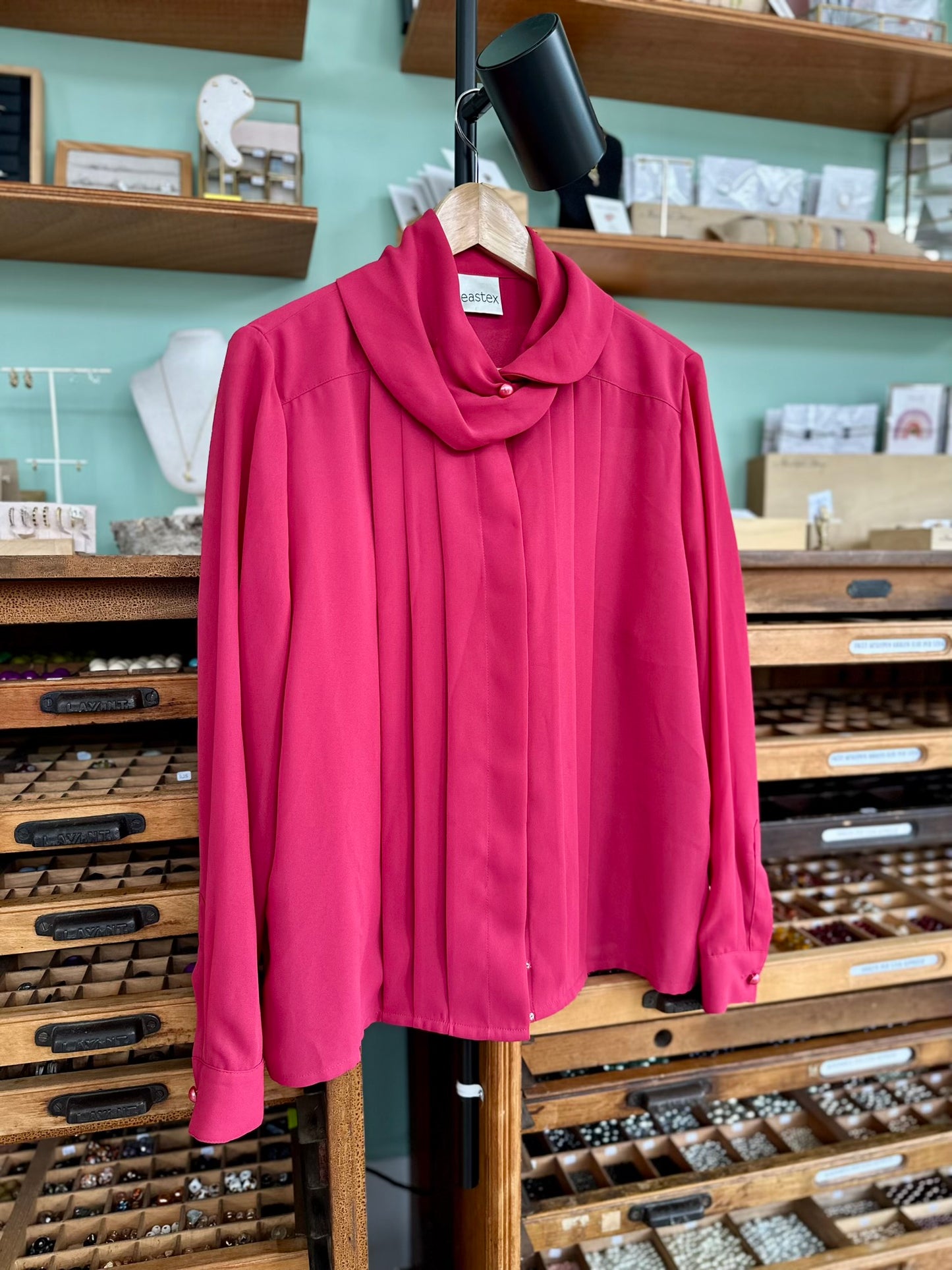 Vintage fuchsia blouse