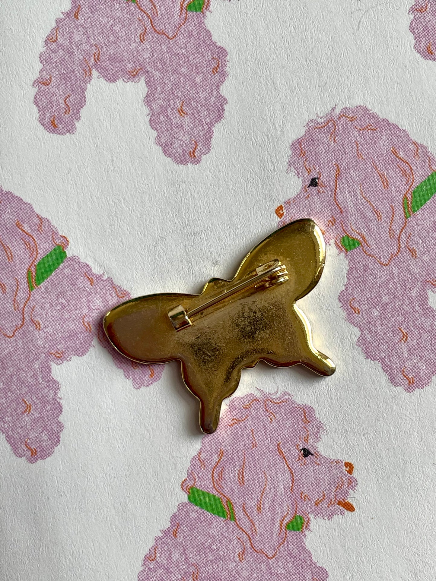 Gouden vlinder broche