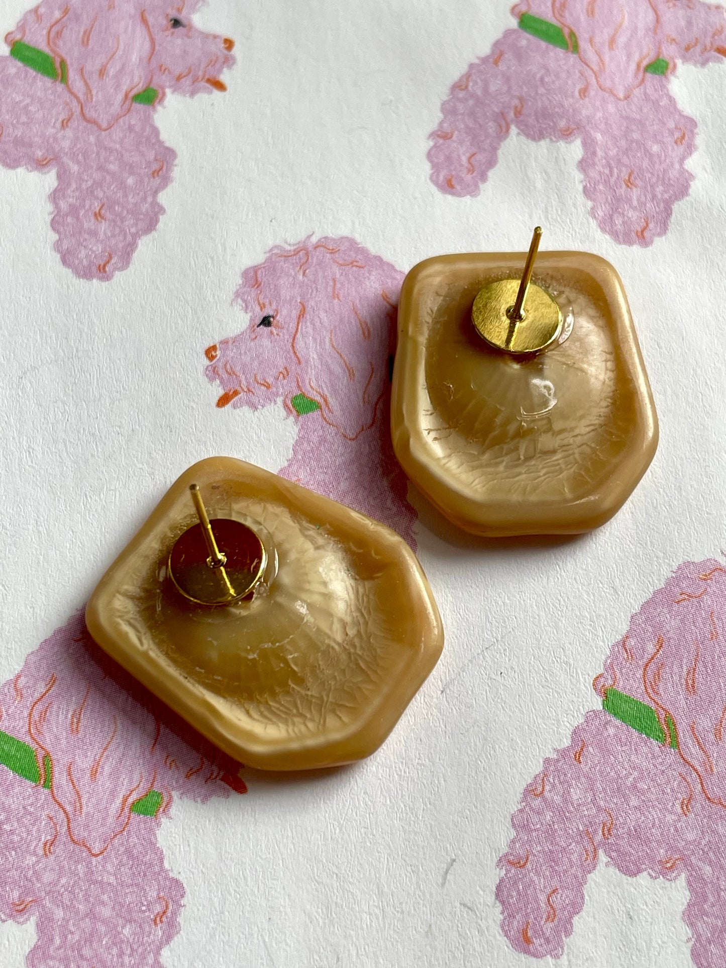 Vintage amber oorbellen