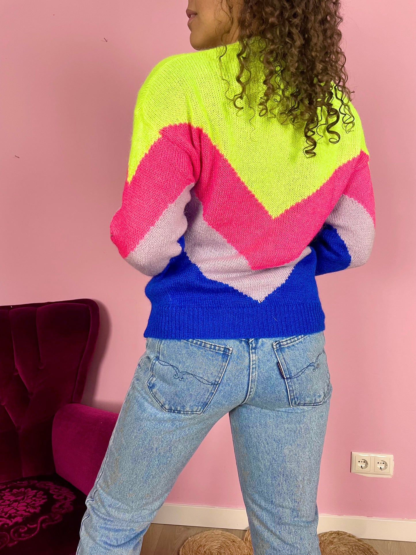 Vintage raw denim mom jeans