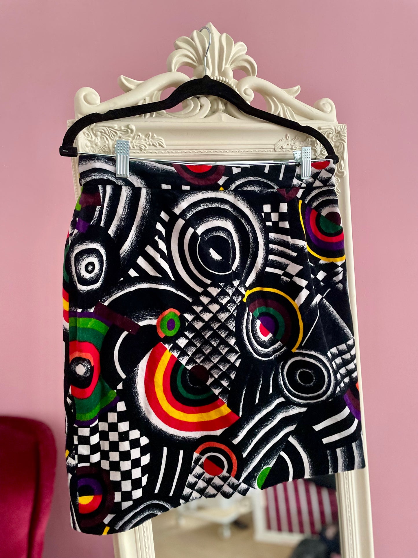Vintage graphic print minirok